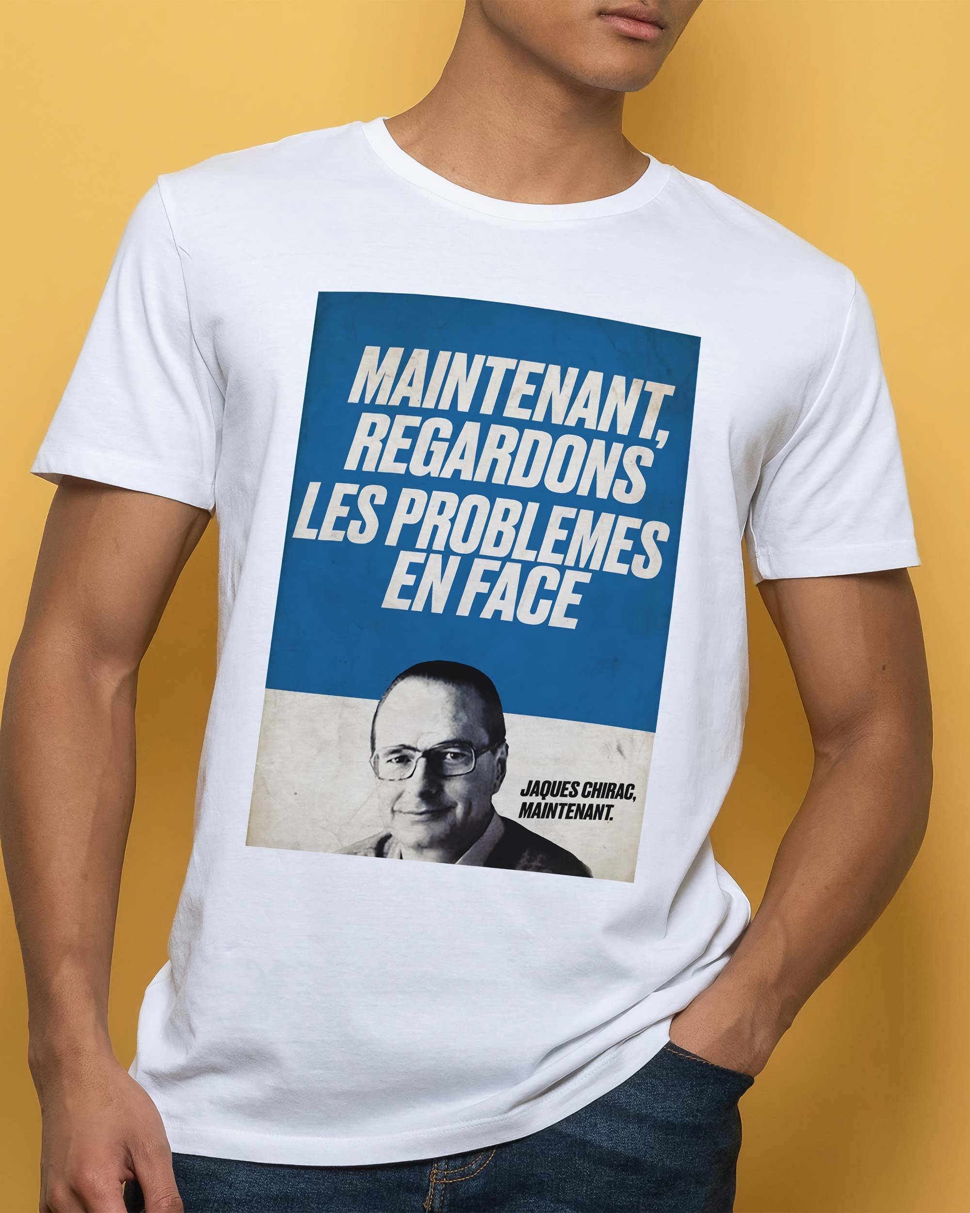 T-shirt Chirac En Face de couleur Blanc