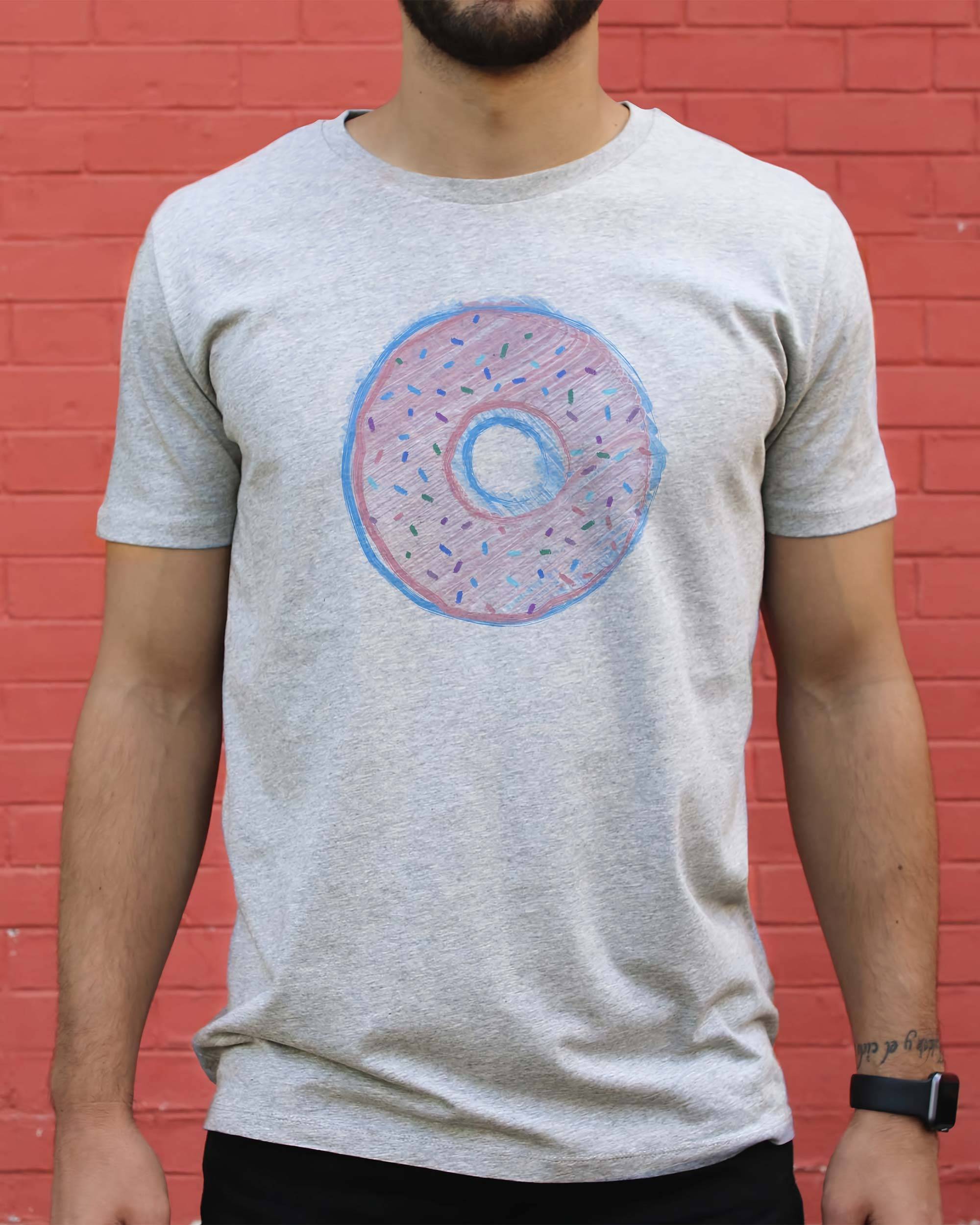 T-shirt Donut Bleu de couleur Blanc par Catchy