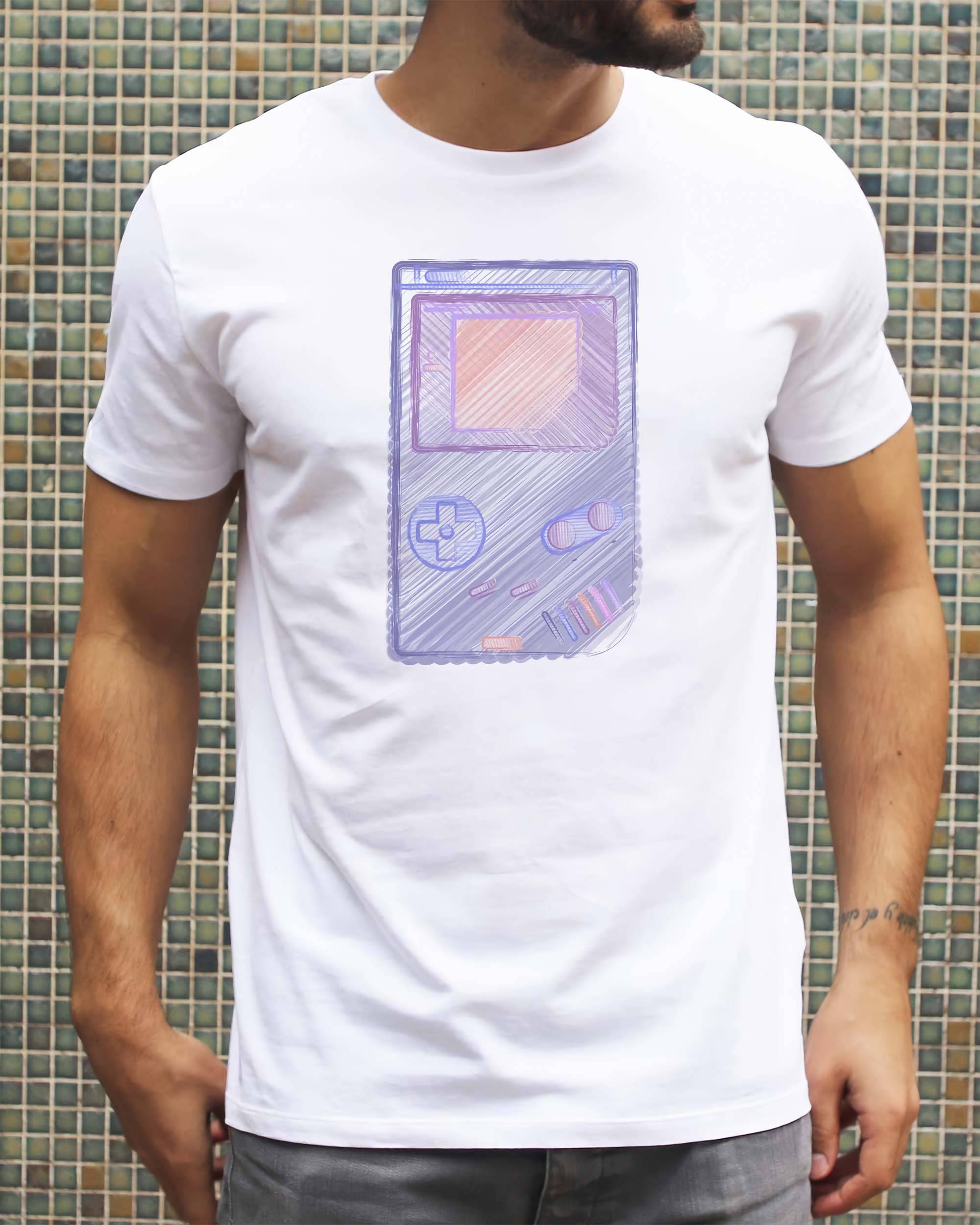 T-shirt Gameboy Violette de couleur Blanc par Catchy
