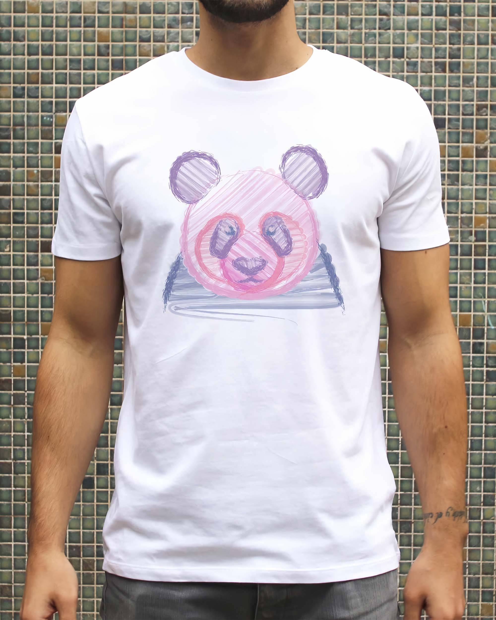 T-shirt Panda Couleur de couleur Blanc par Catchy