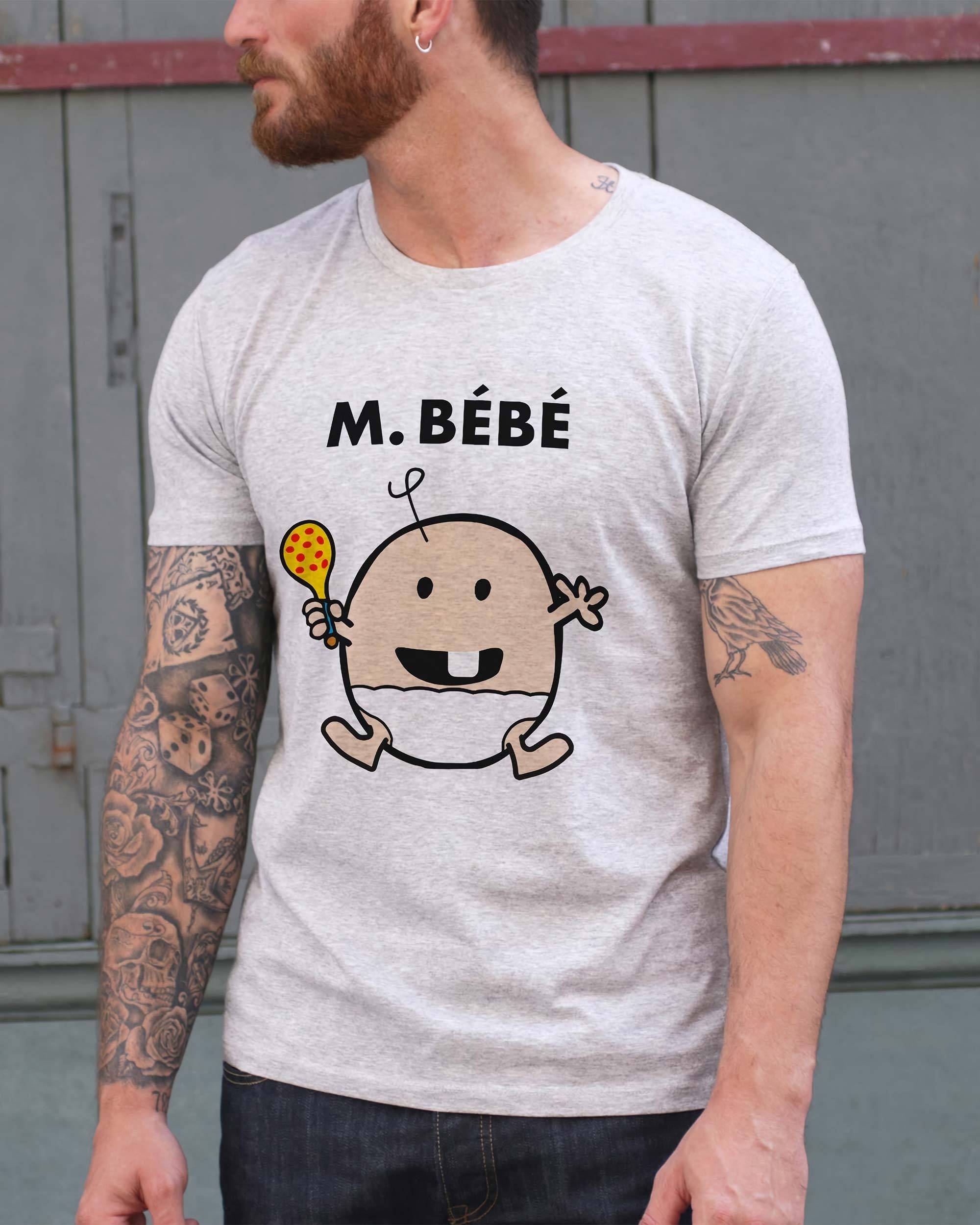 T-shirt Monsieur Bébé de couleur Blanc