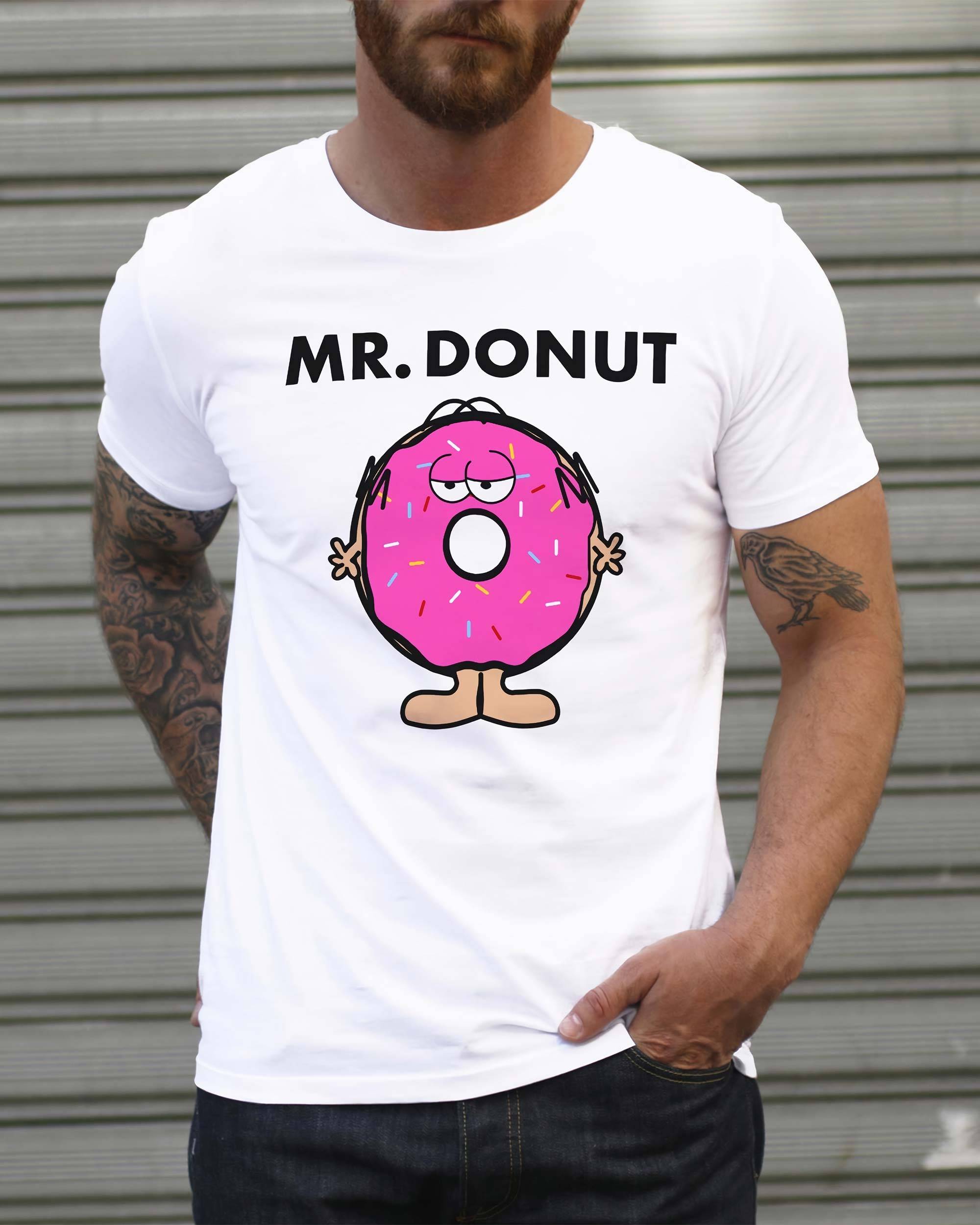 T-shirt Mister Donut de couleur Blanc