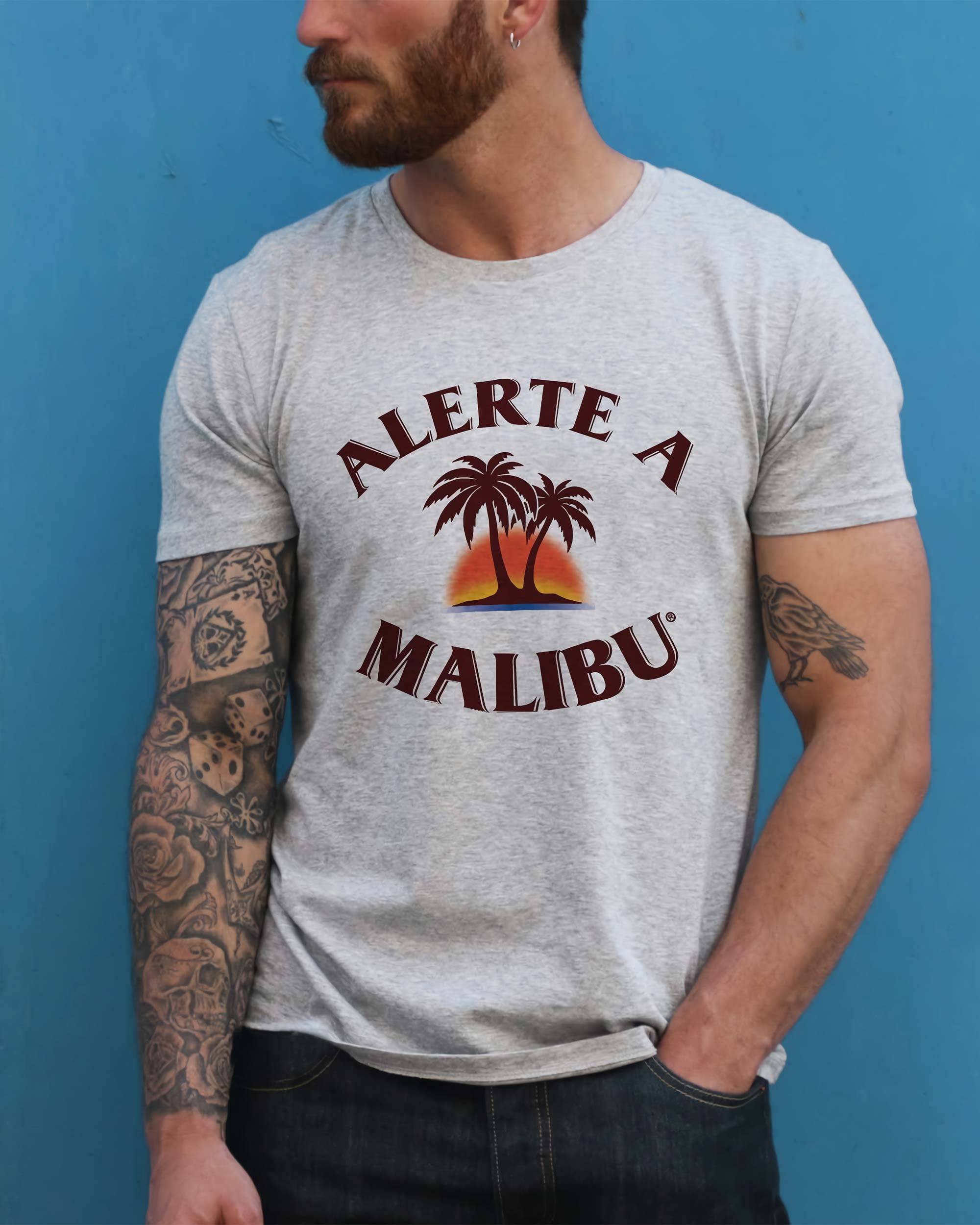 T-shirt Alerte à Malibu de couleur Blanc