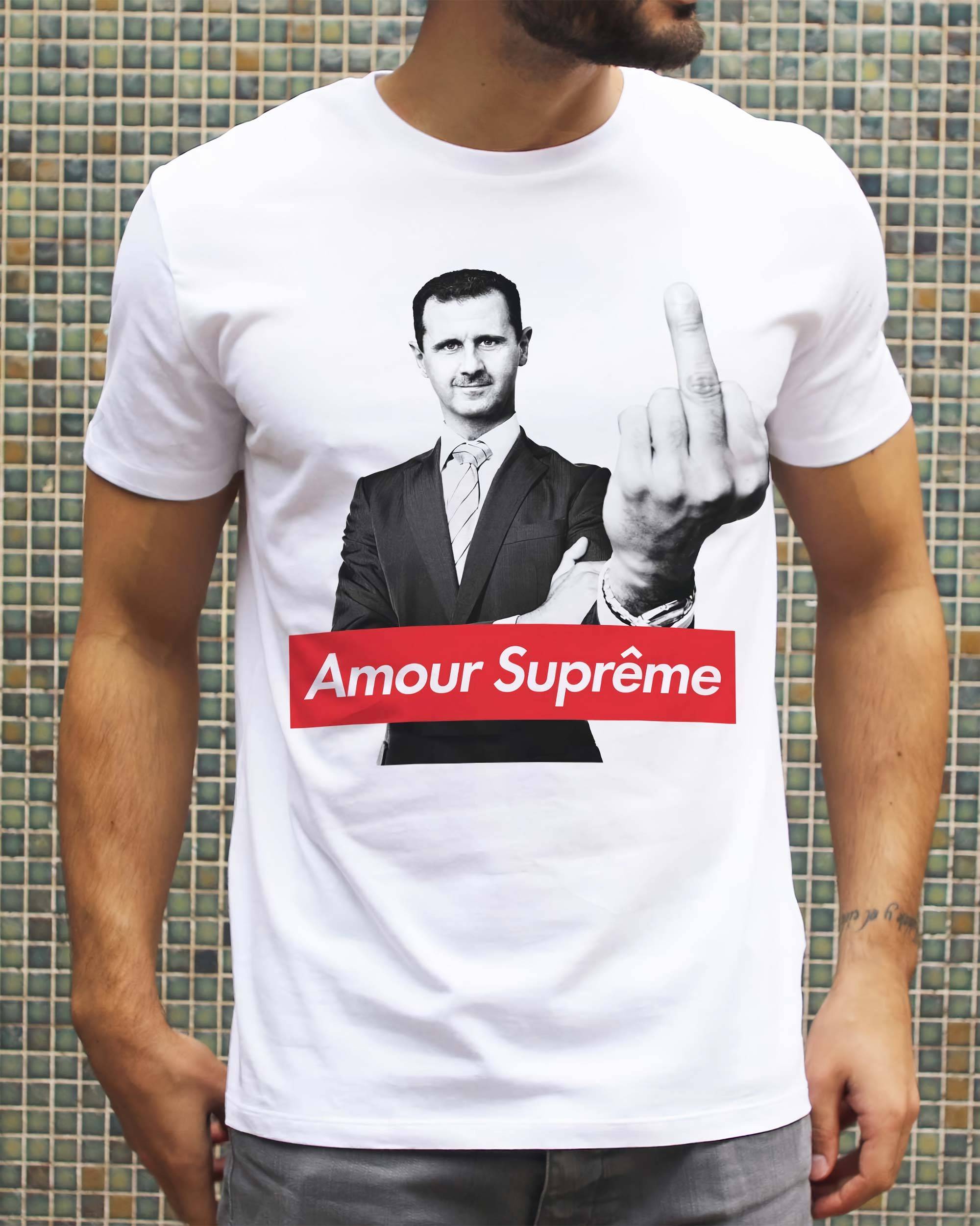 T-shirt Bachar al-Assad de couleur Blanc