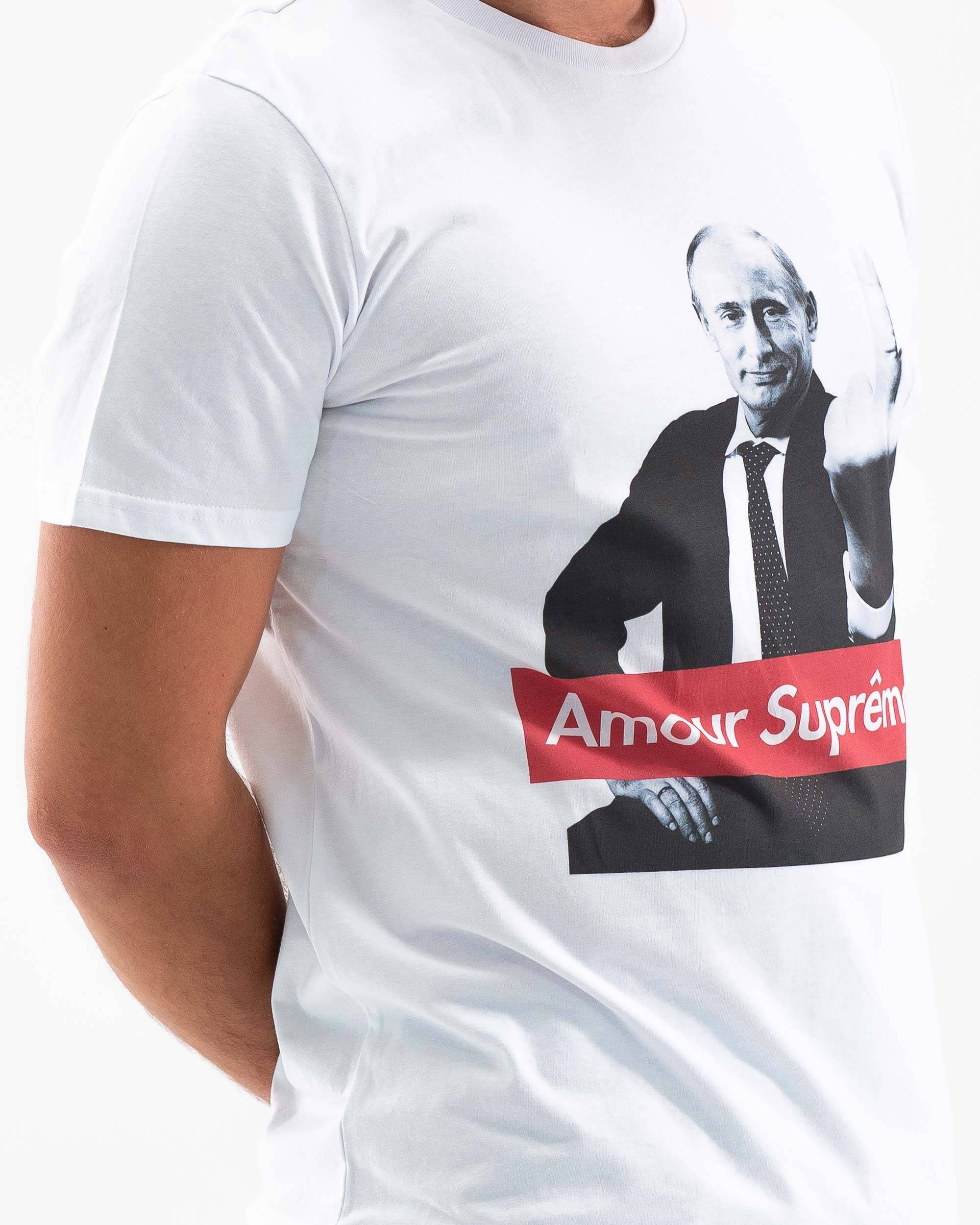 T-shirt Vladimir Poutine de couleur Blanc