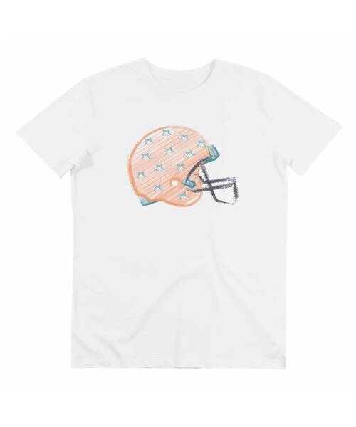 T-shirt Casque Football Américain Orange Grafitee