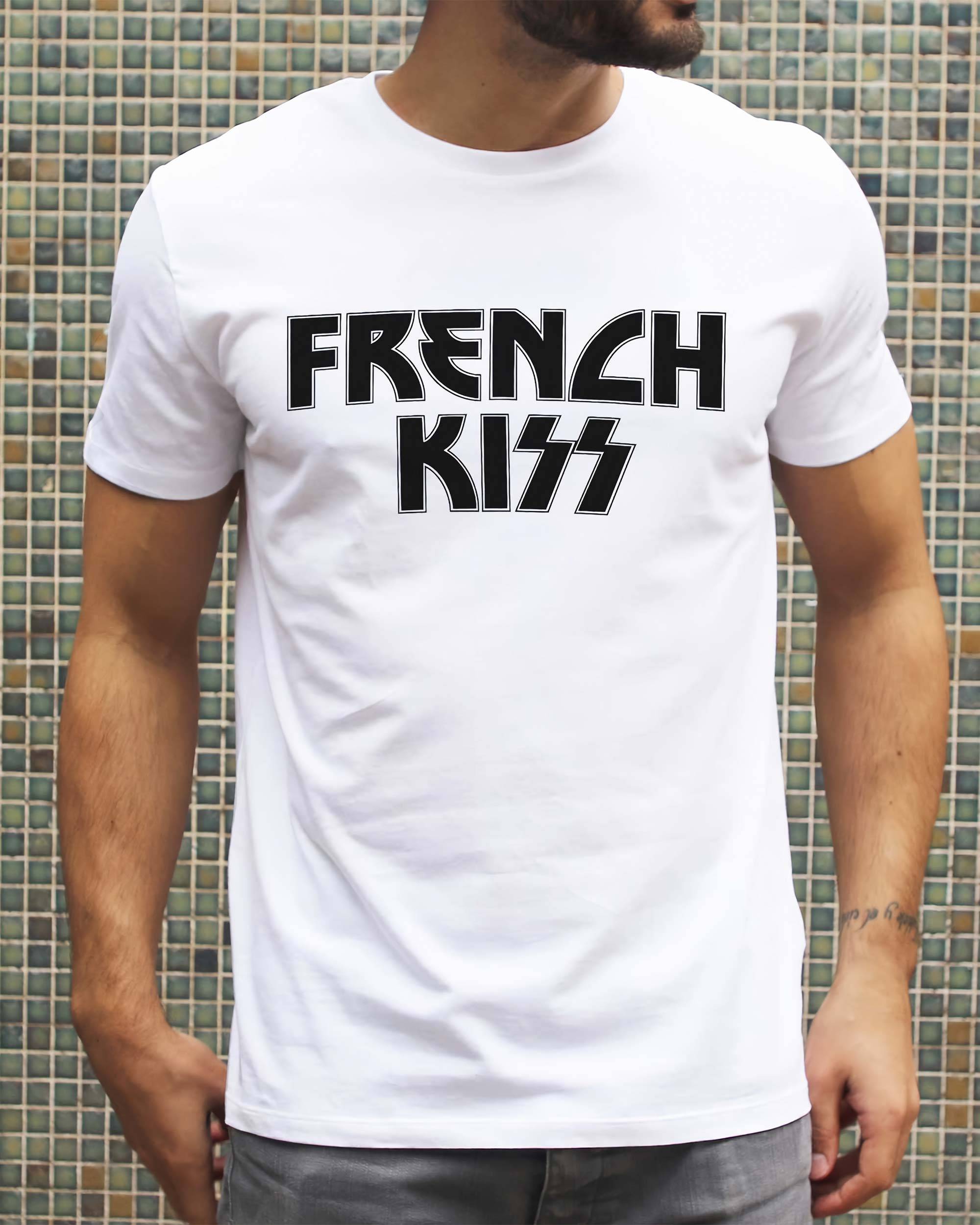 T-shirt French Kiss de couleur Blanc