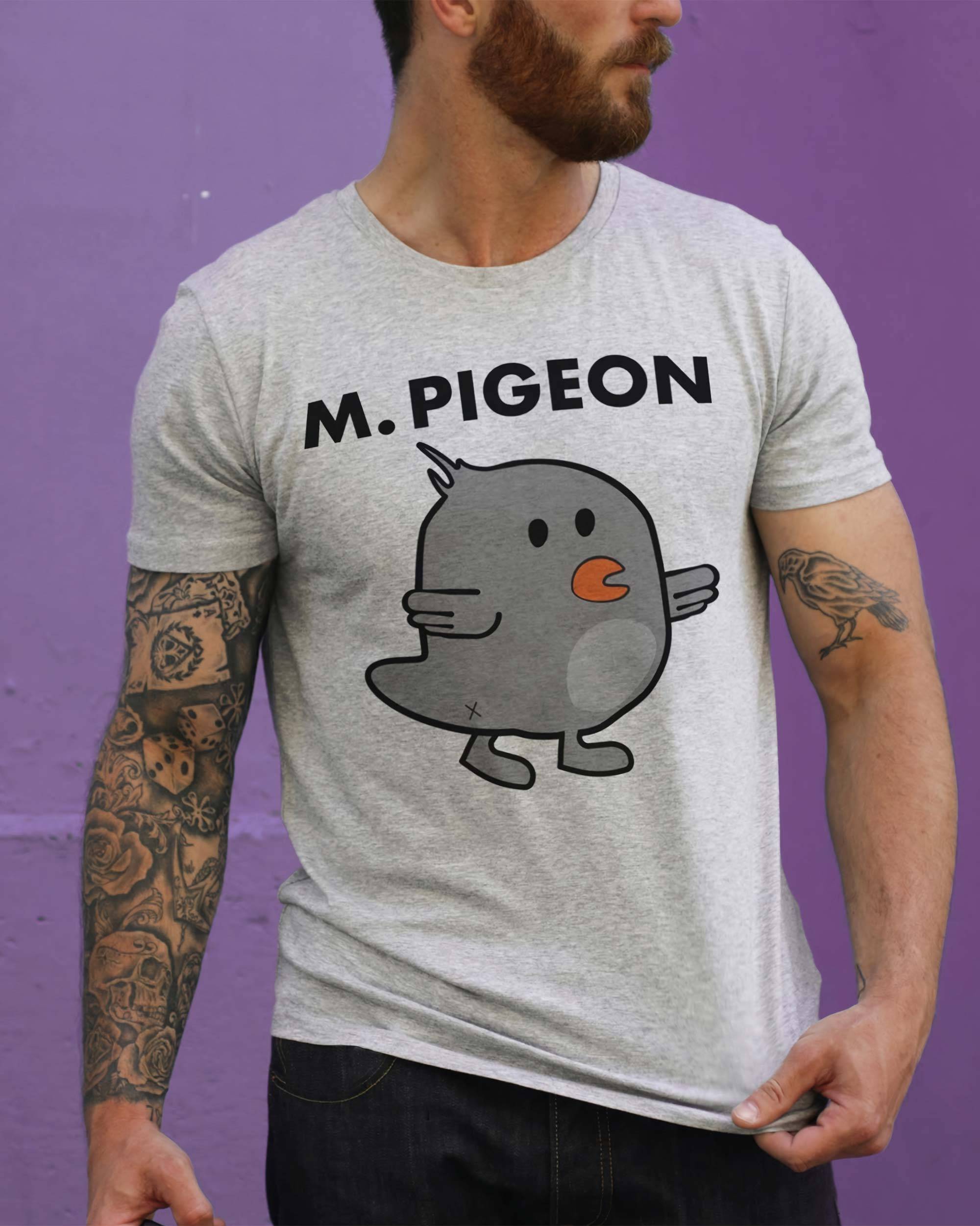 T-shirt Monsieur Pigeon de couleur Blanc