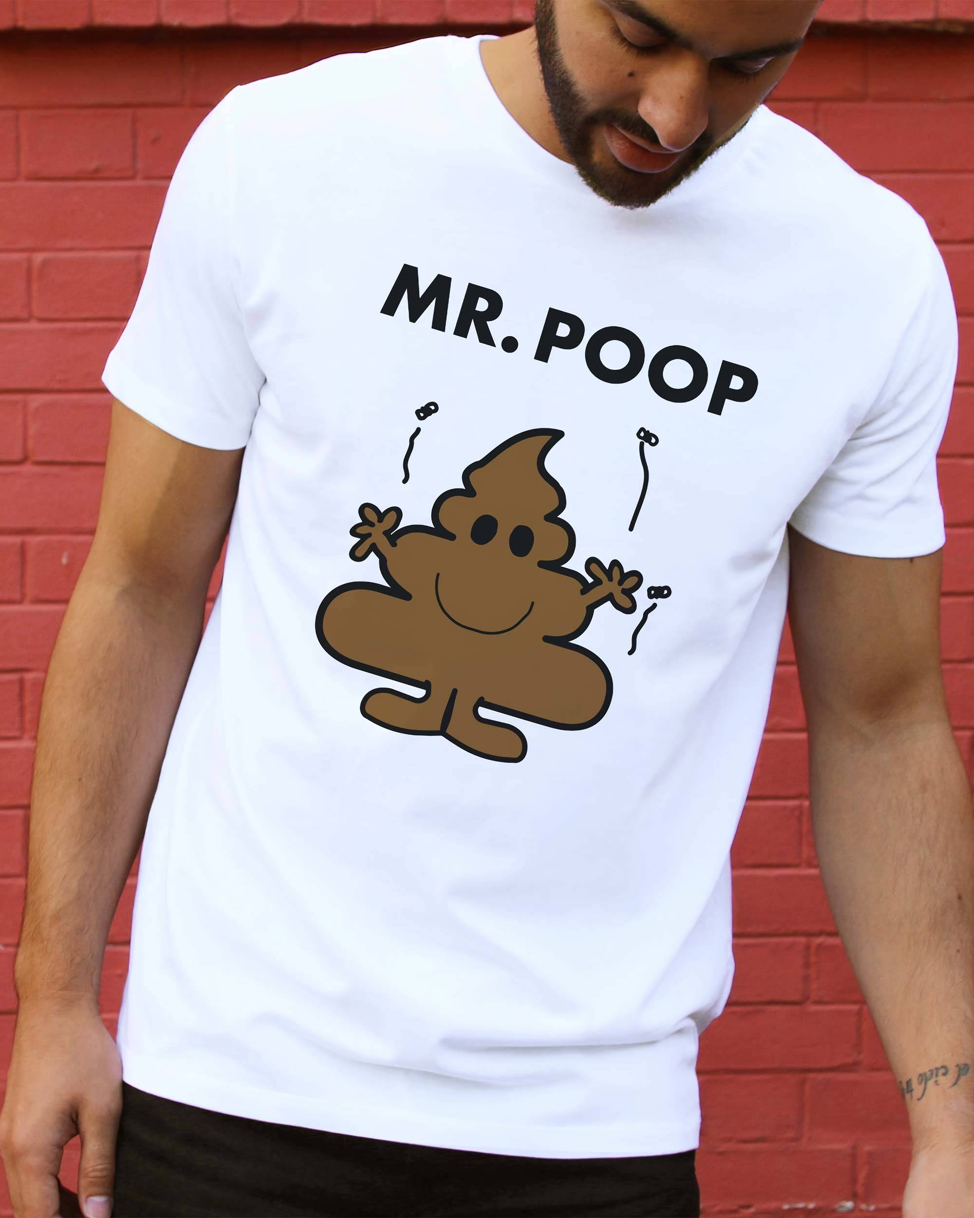 T-shirt Mr. Poop de couleur Blanc
