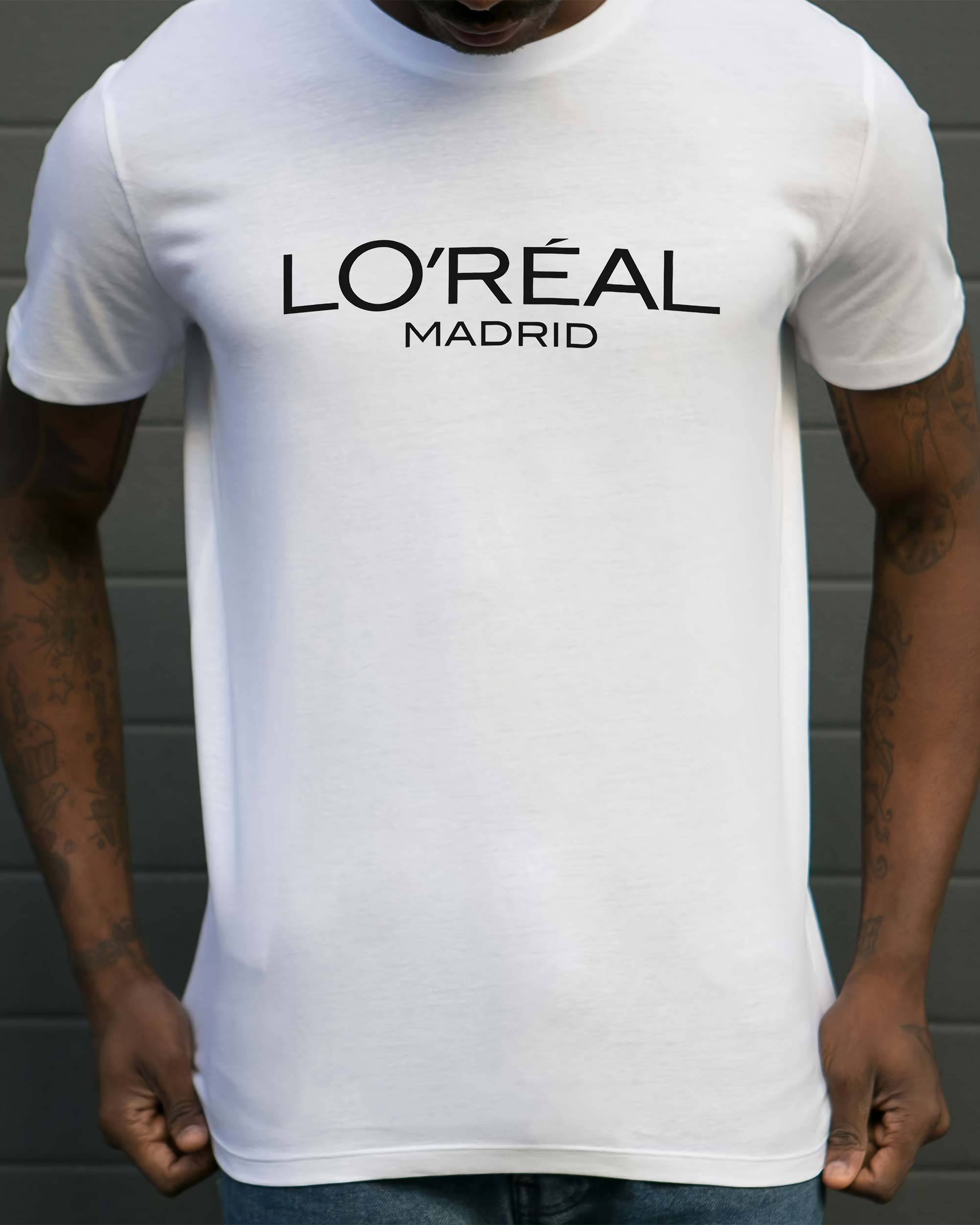 T-shirt L'Oréal Madrid de couleur Blanc