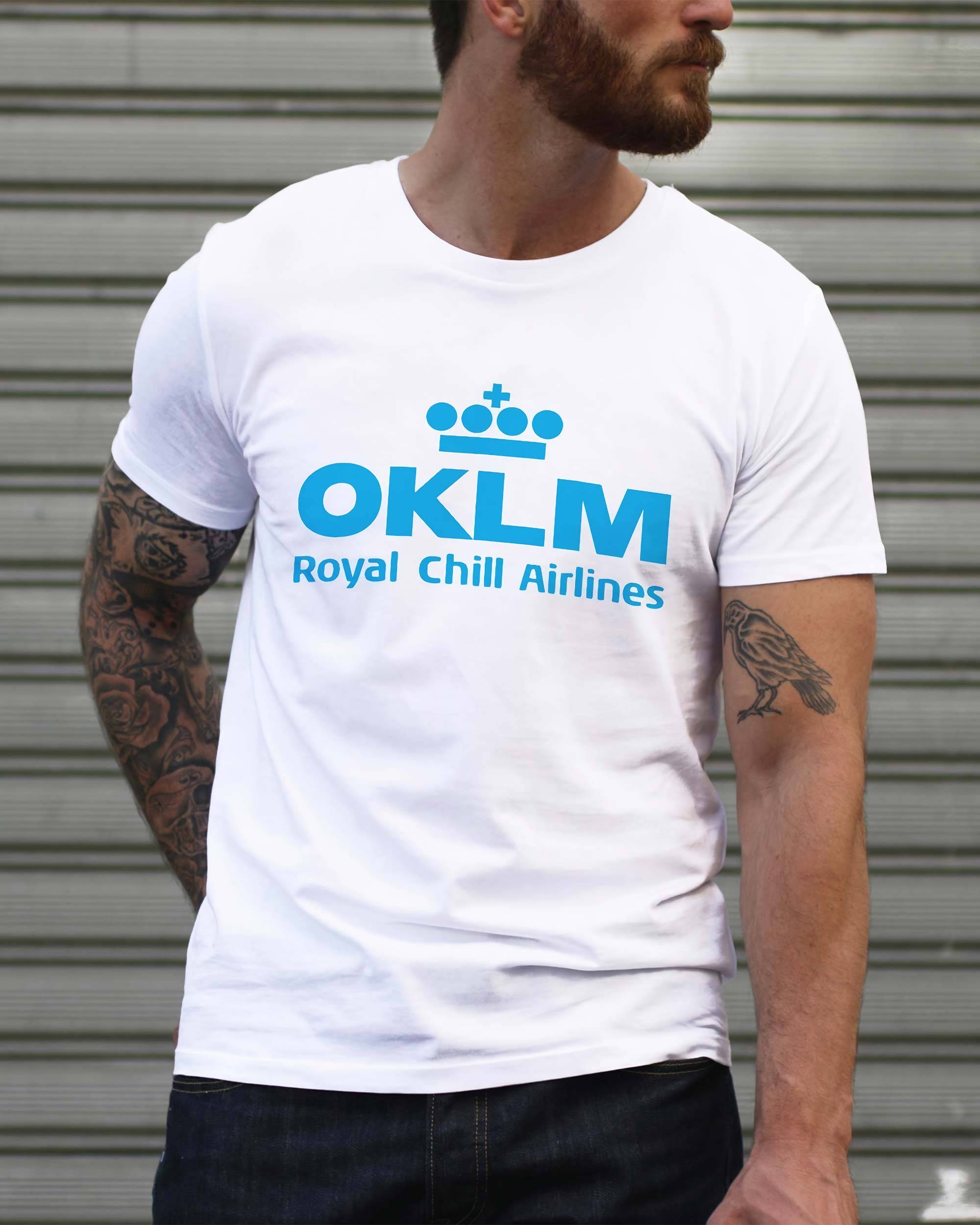T-shirt OKLM de couleur Blanc