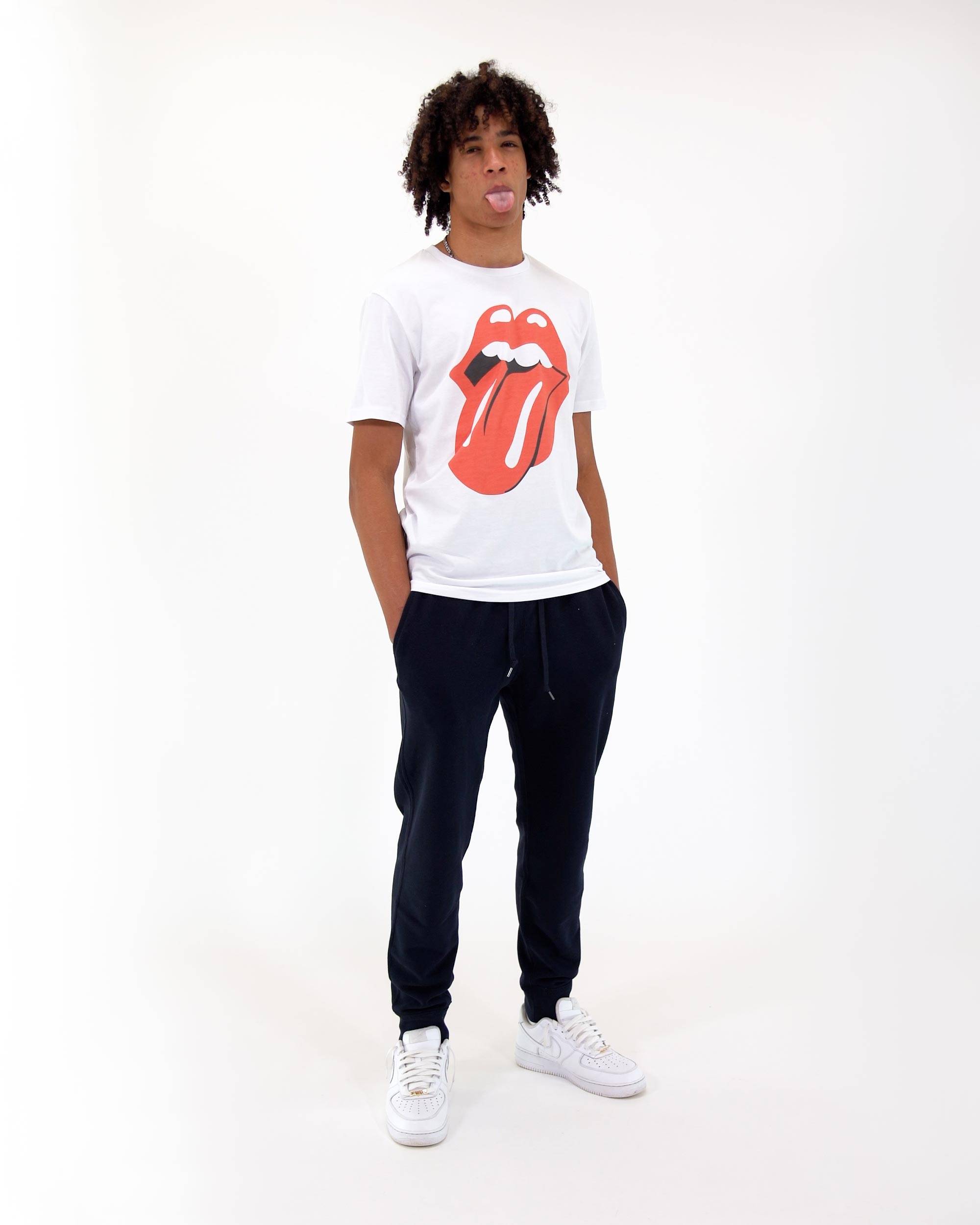 T-shirt Rolling Stones de couleur Blanc