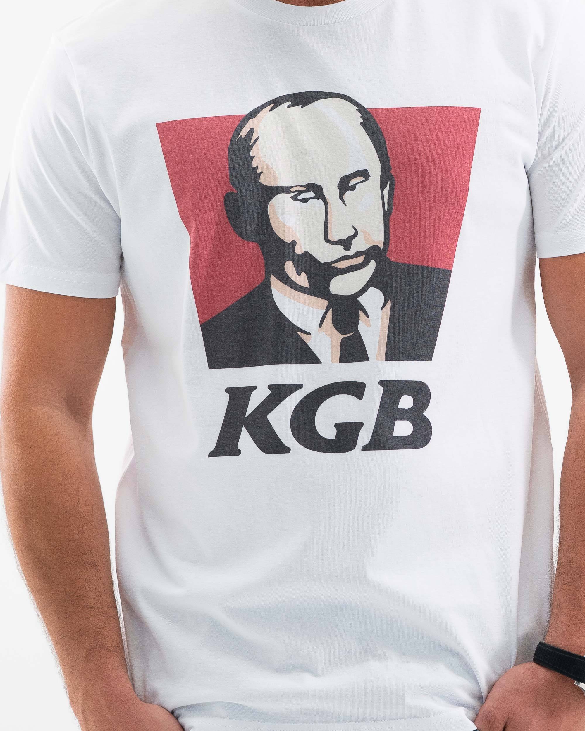 T-shirt Poulet KGB de couleur Blanc