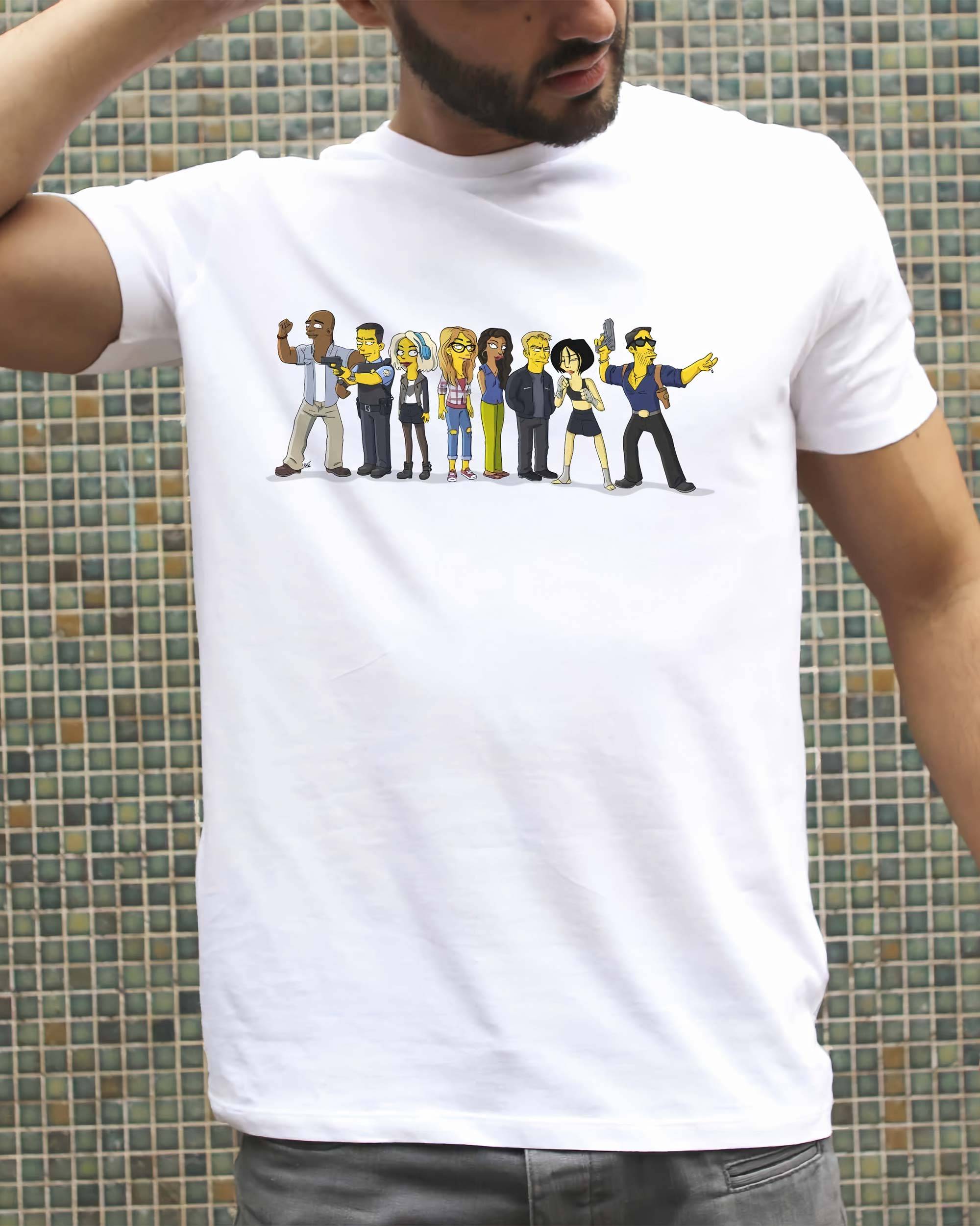 T-shirt Sense8 Simpsonized de couleur Blanc par ADN