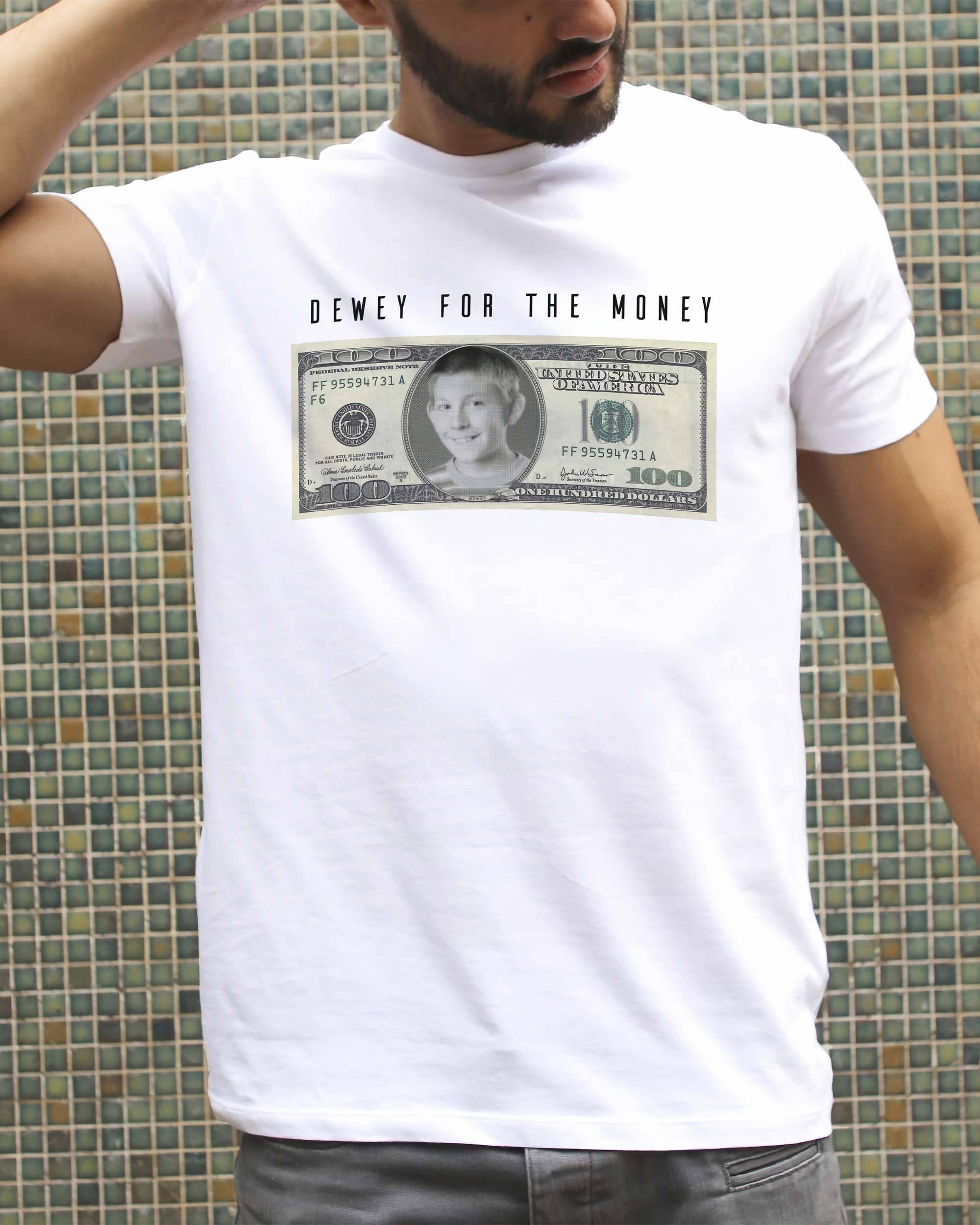 T-shirt Dewey For The Money de couleur Blanc