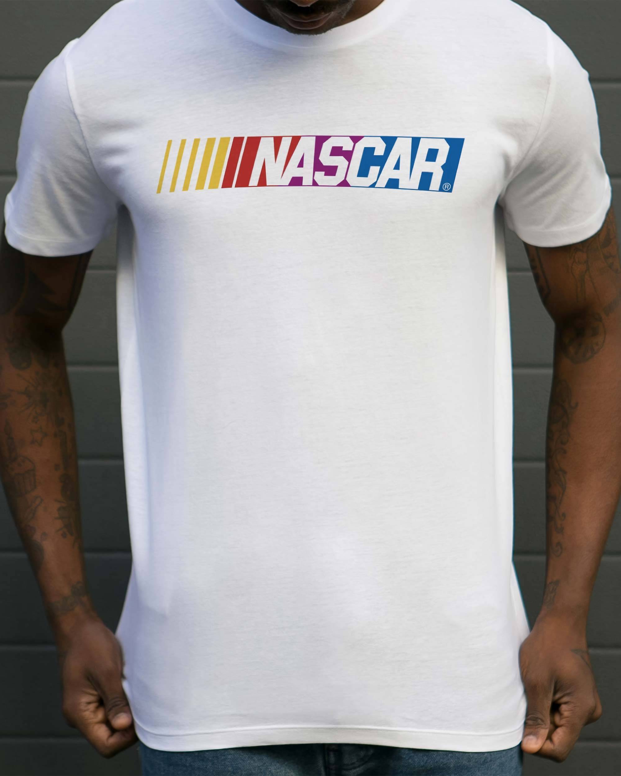 T-shirt NASCAR de couleur Blanc