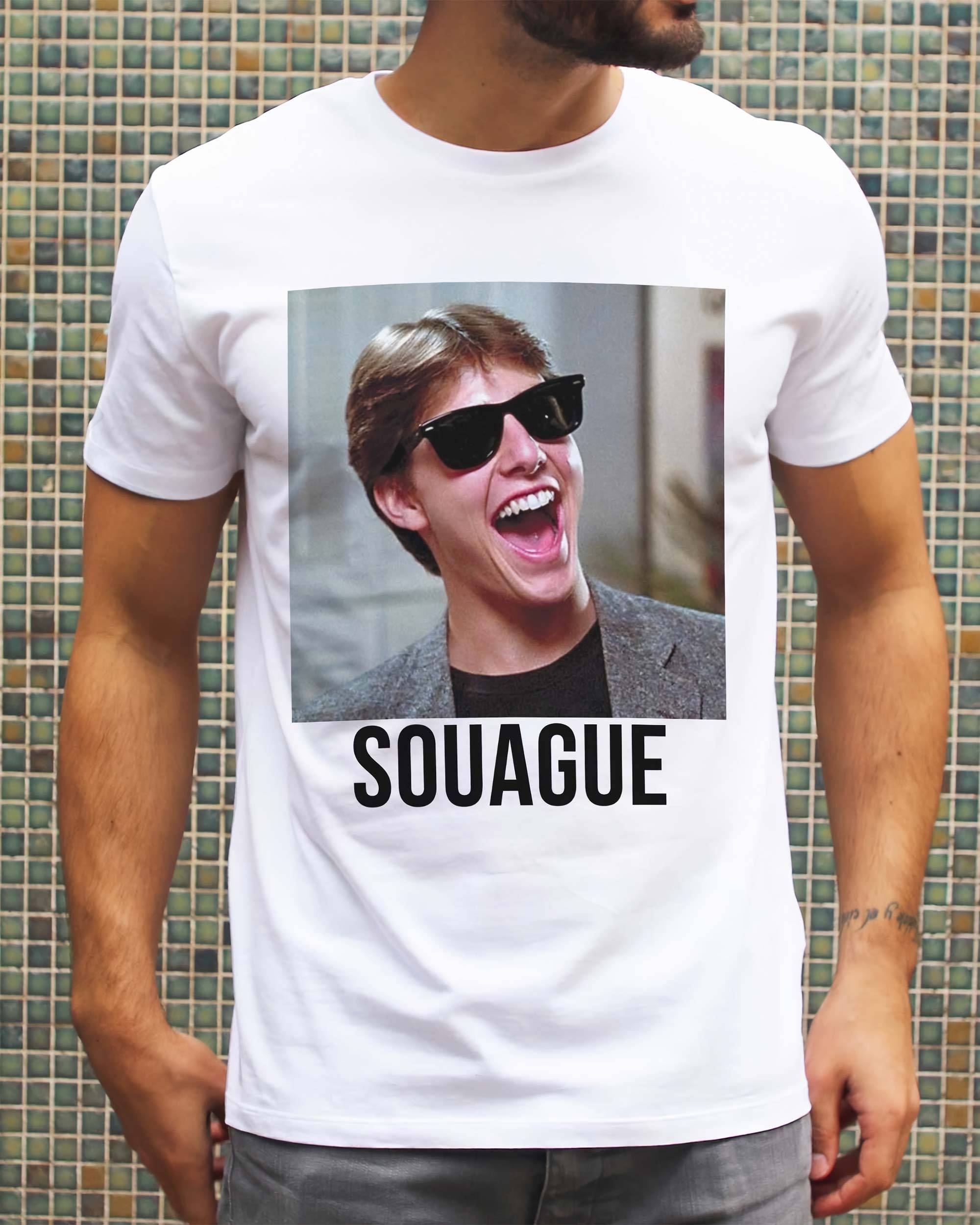 T-shirt Tom Cruise Souague de couleur Blanc par Catchy