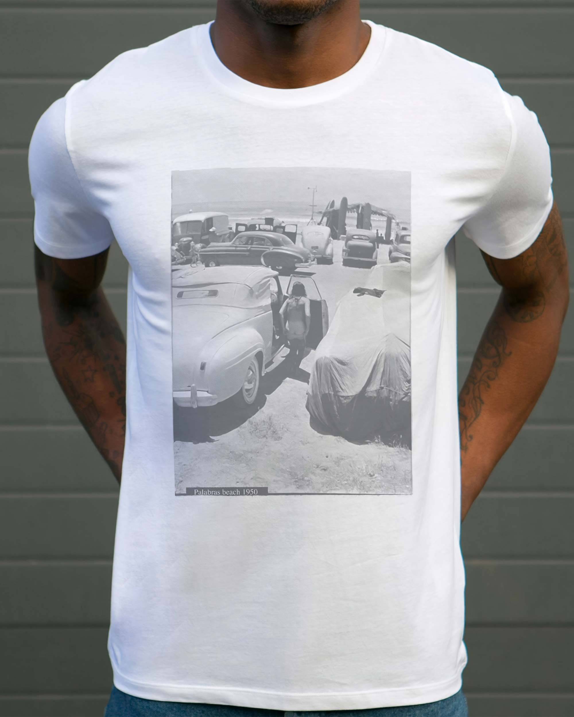 T-shirt Surf in the 50's de couleur Blanc par Coontak