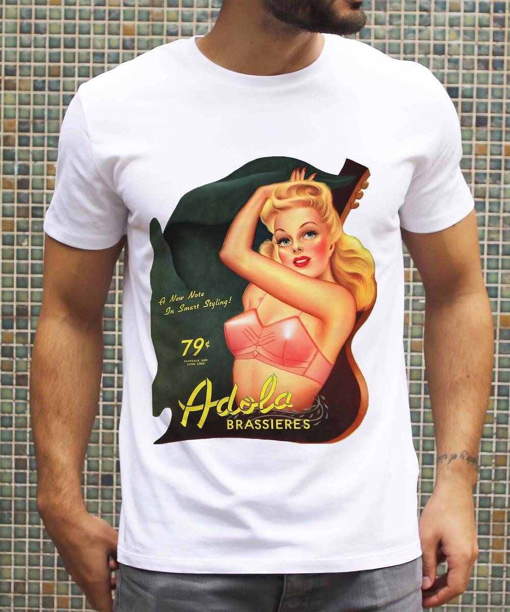 T-shirt Pin-Up Adola Brassières Grafitee