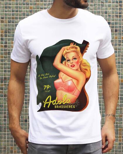 T-shirt Pin-Up Adola Brassières Grafitee