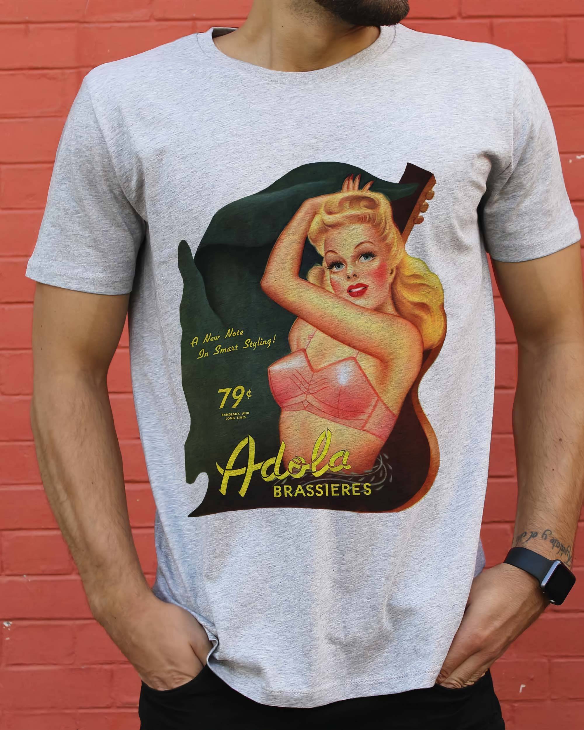 T-shirt Pin-Up Adola Brassières de couleur Blanc