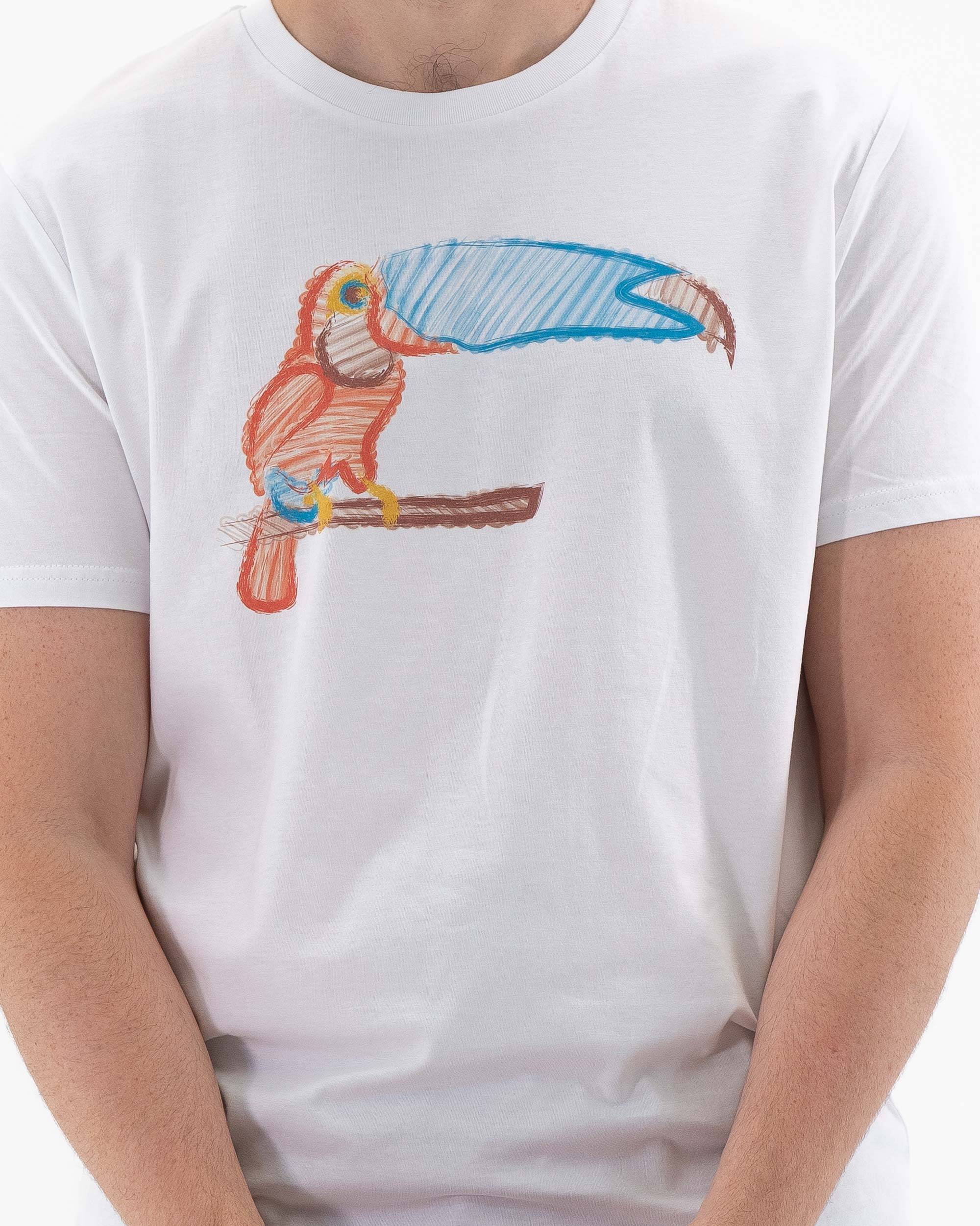 T-shirt Toucan de couleur Blanc par Catchy