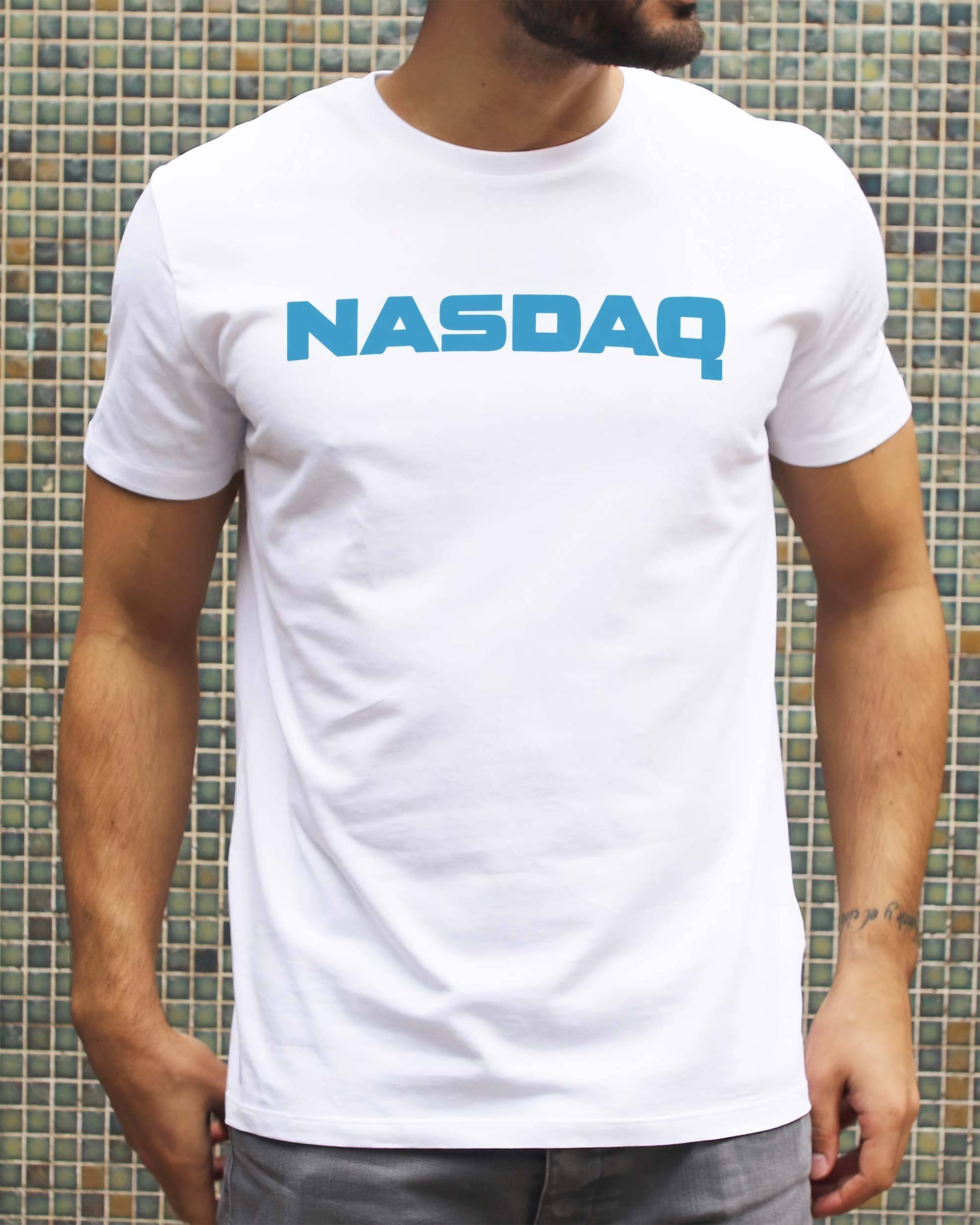 T-shirt Logo NASDAQ de couleur Blanc
