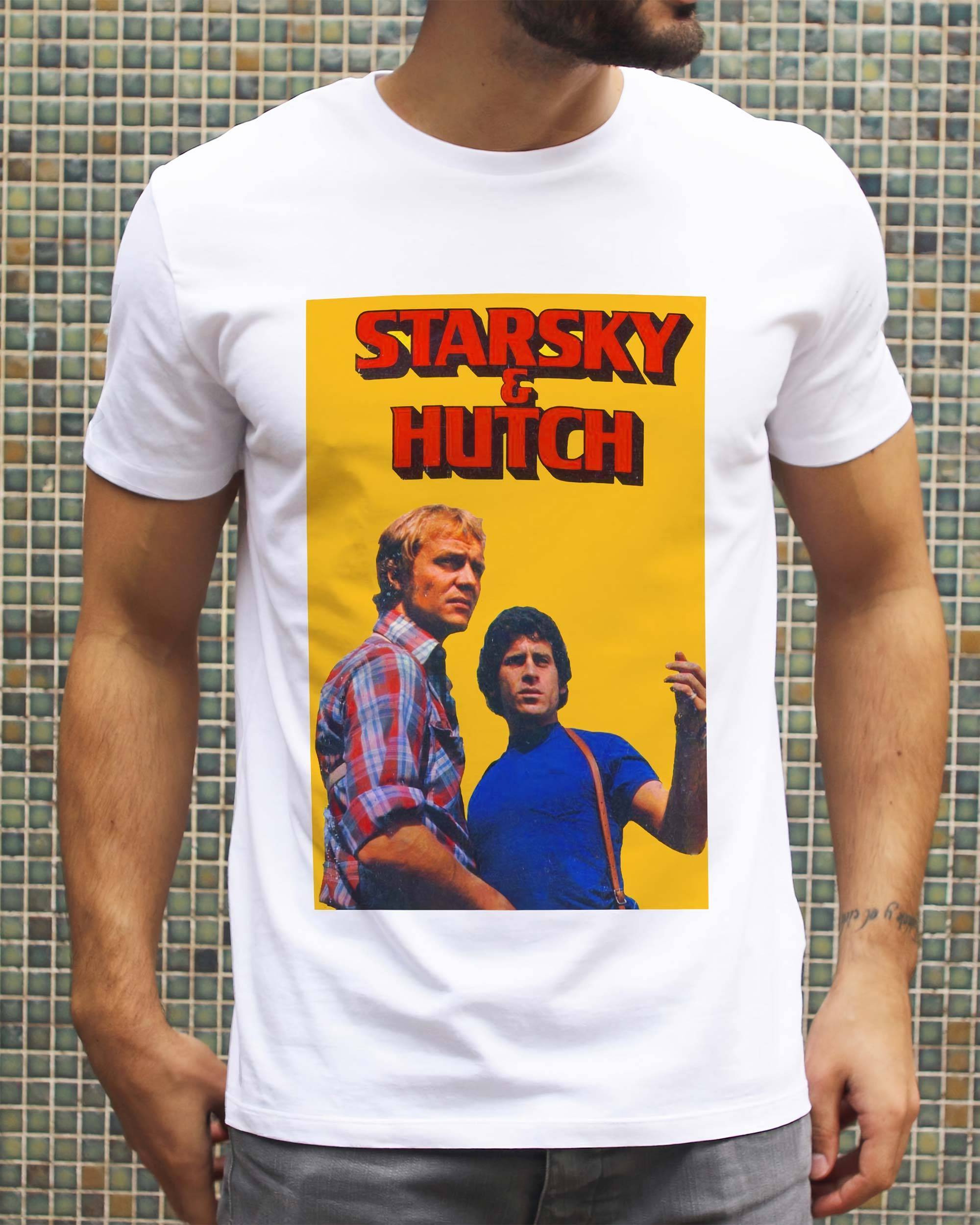 T-shirt Starsky & Hutch de couleur Blanc