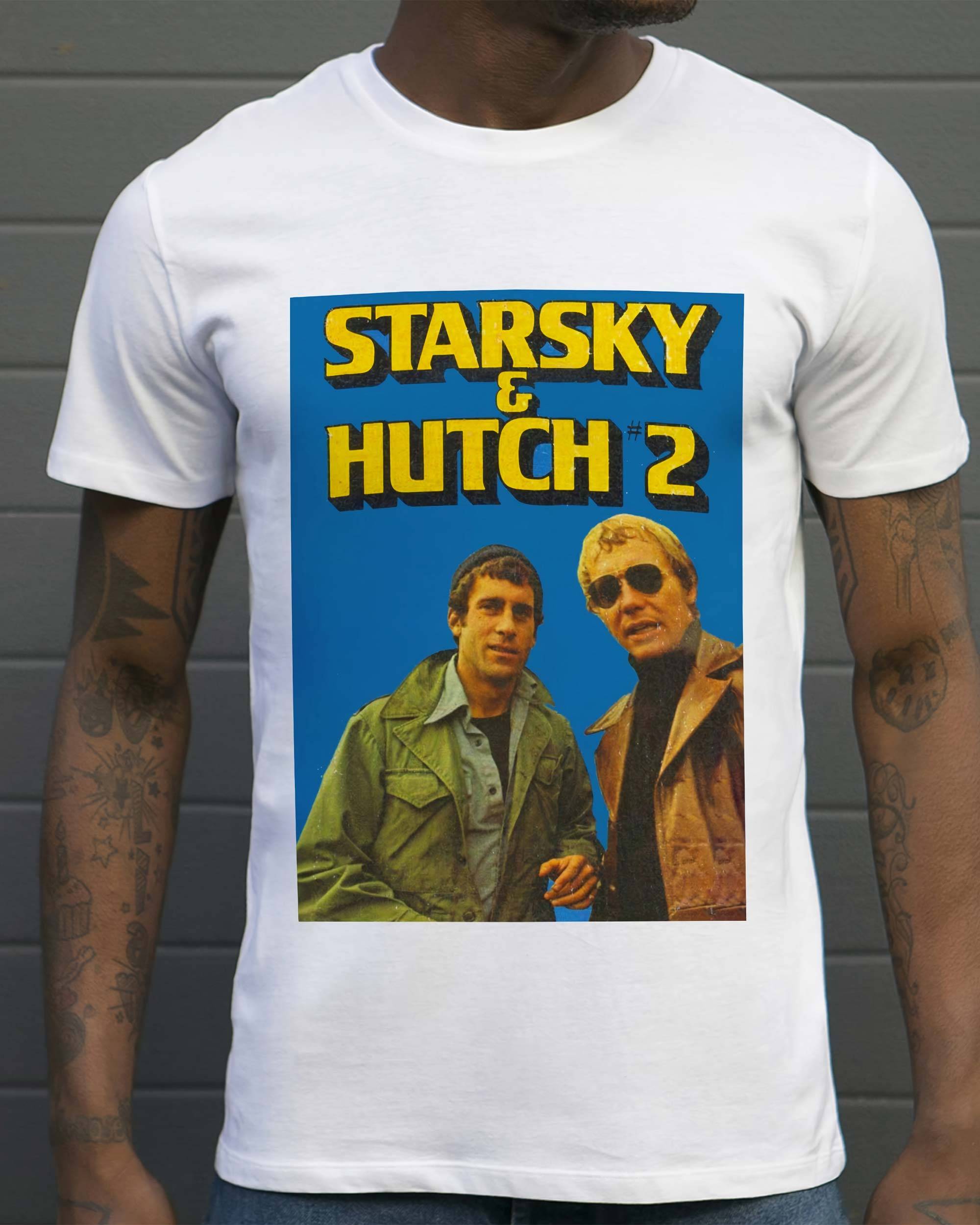 T-shirt David Starsky & Kenneth Hutch de couleur Blanc