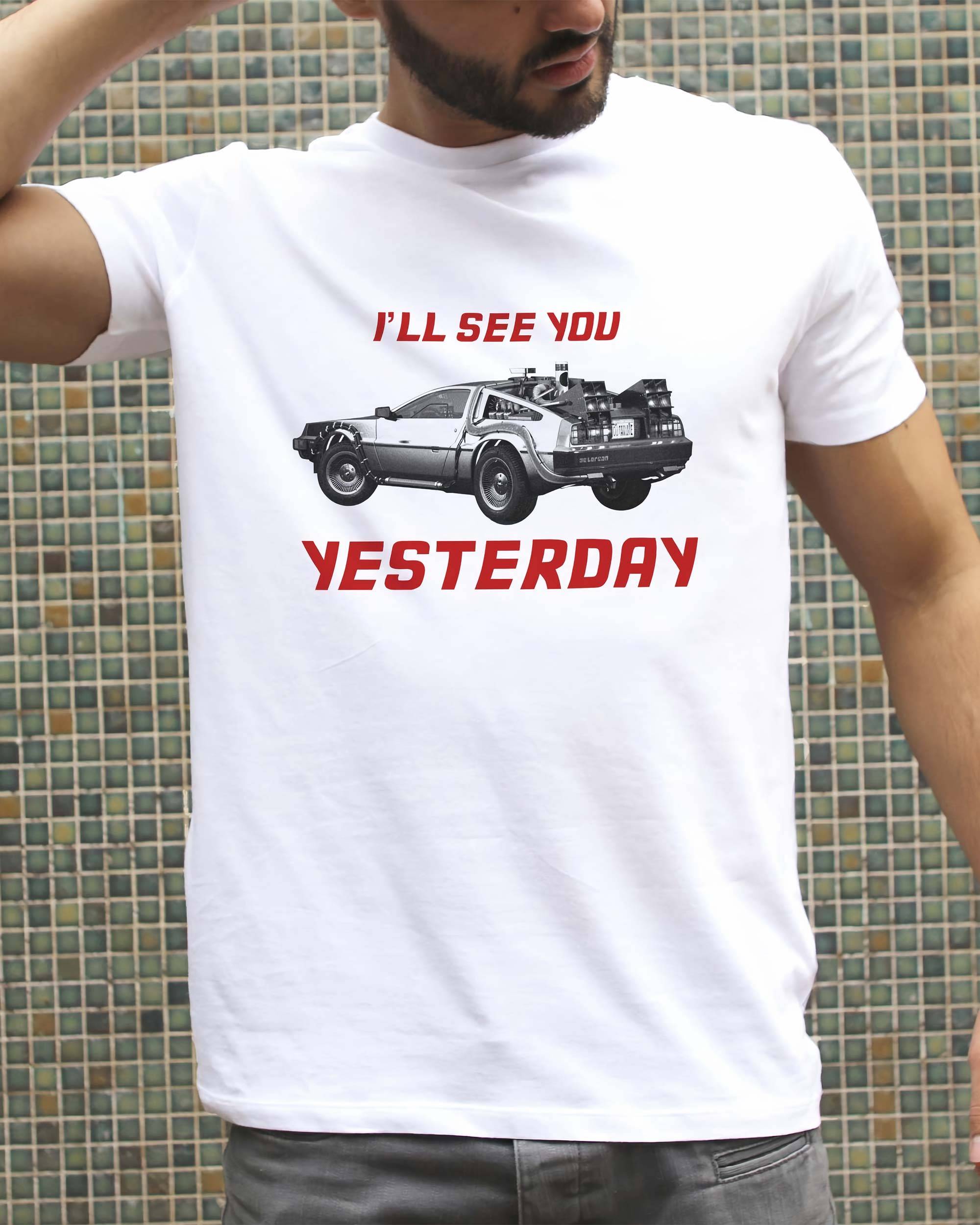 T-shirt See You Yesterday de couleur Blanc
