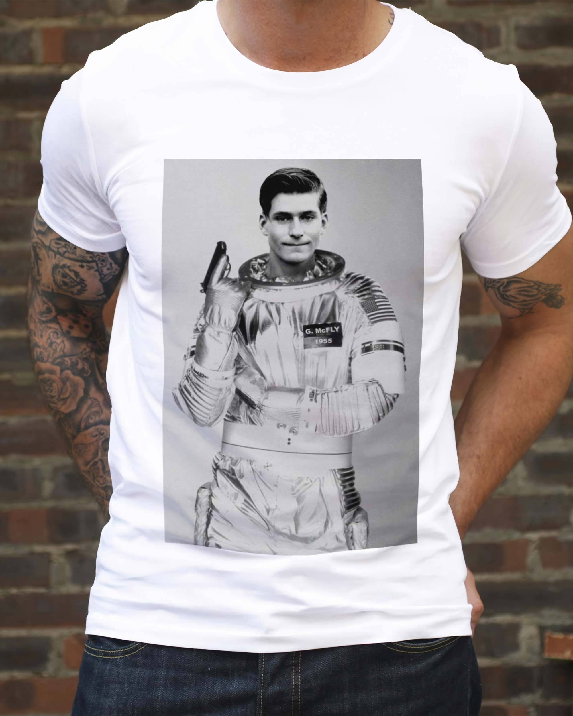 T-shirt George McFly 007 de couleur Blanc