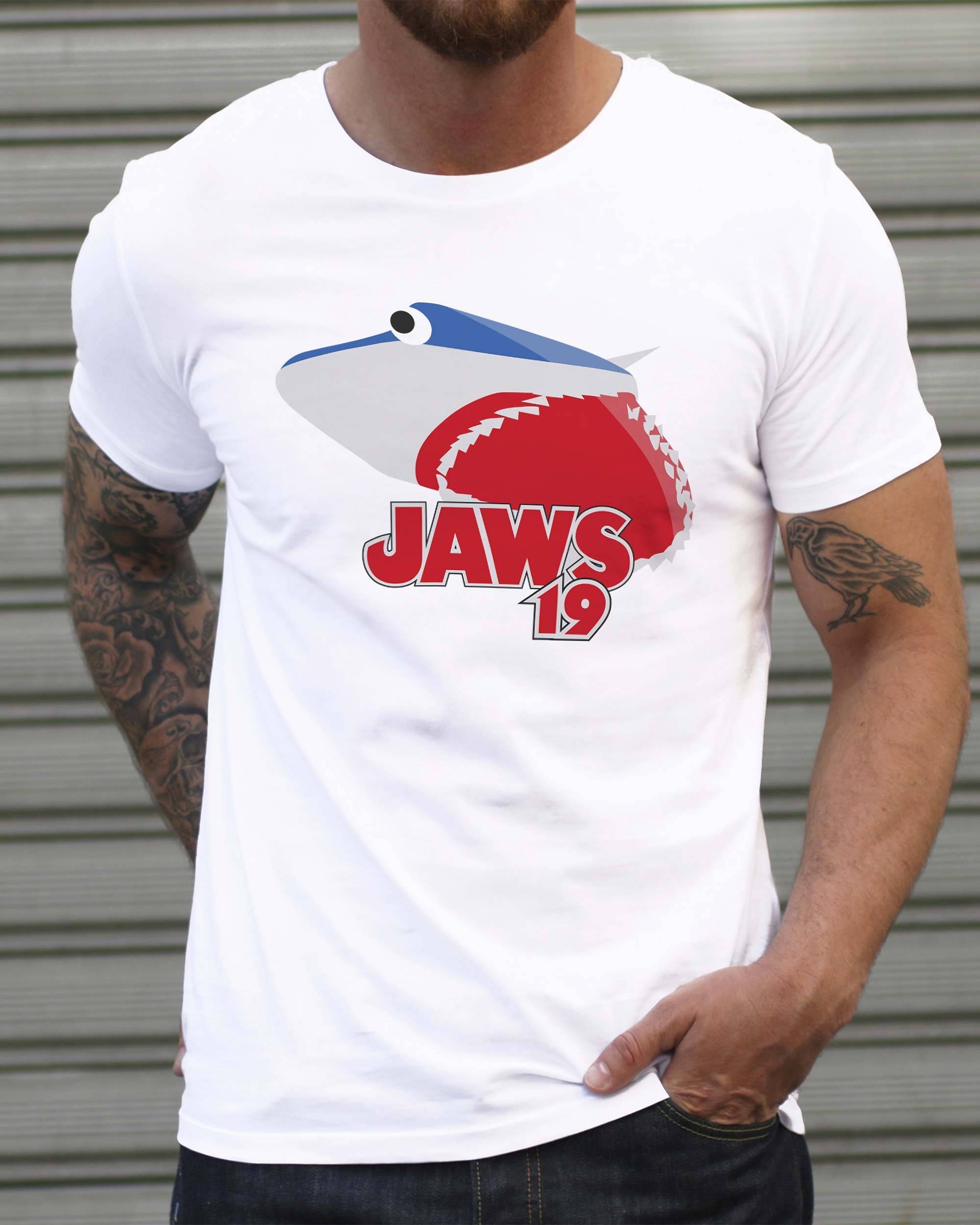 T-shirt Jaws 19 de couleur Blanc
