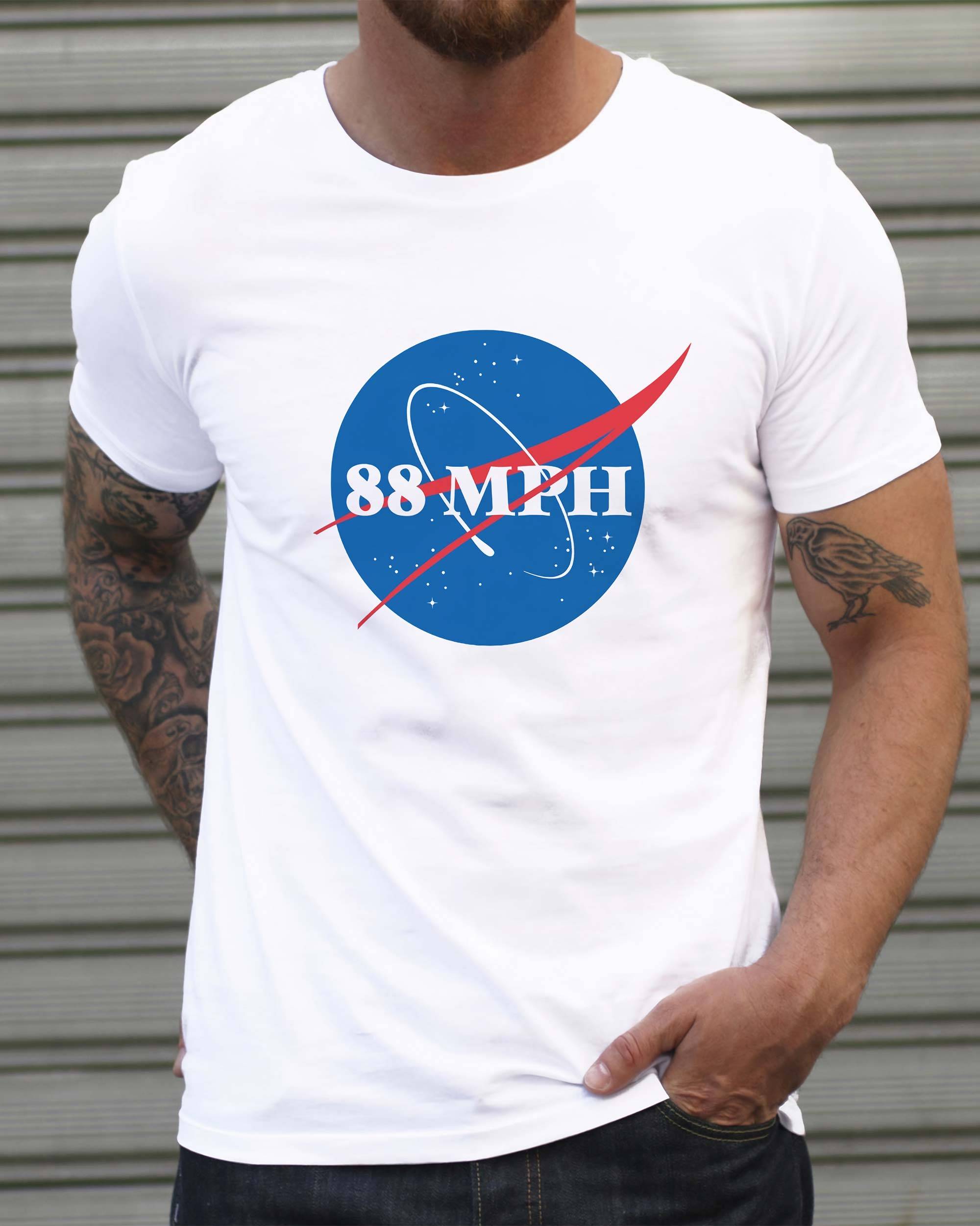 T-shirt NASA x 88 mph de couleur Blanc