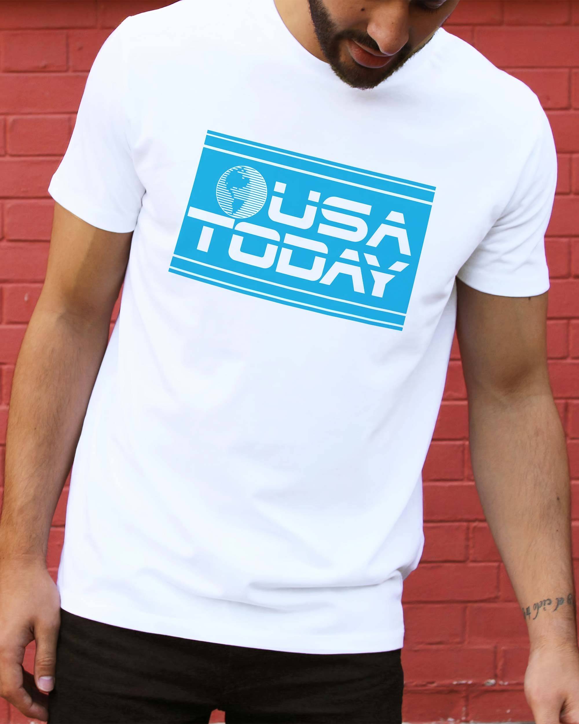 T-shirt USA Today de couleur Blanc