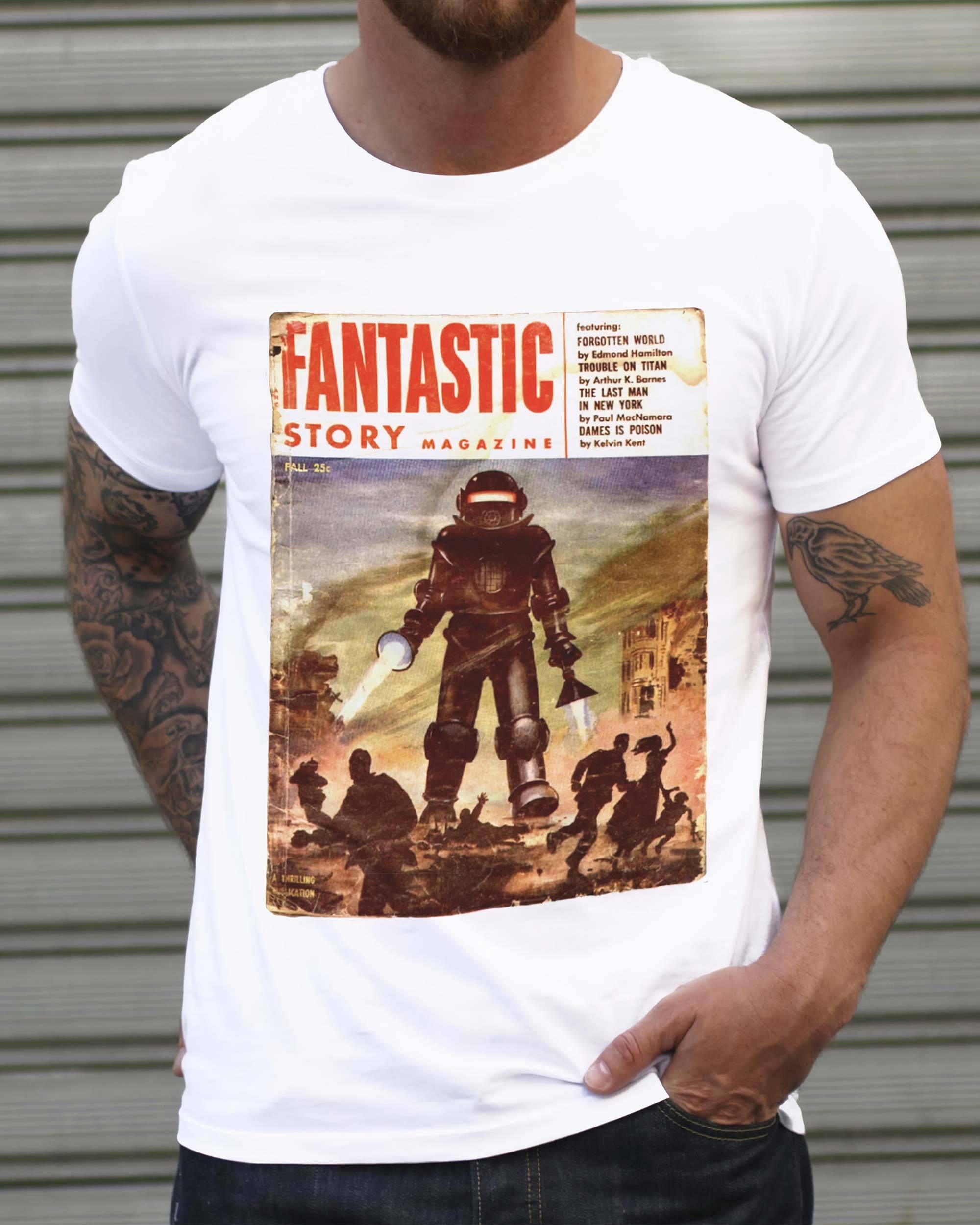 T-shirt Fantastic Story Magazine de couleur Blanc