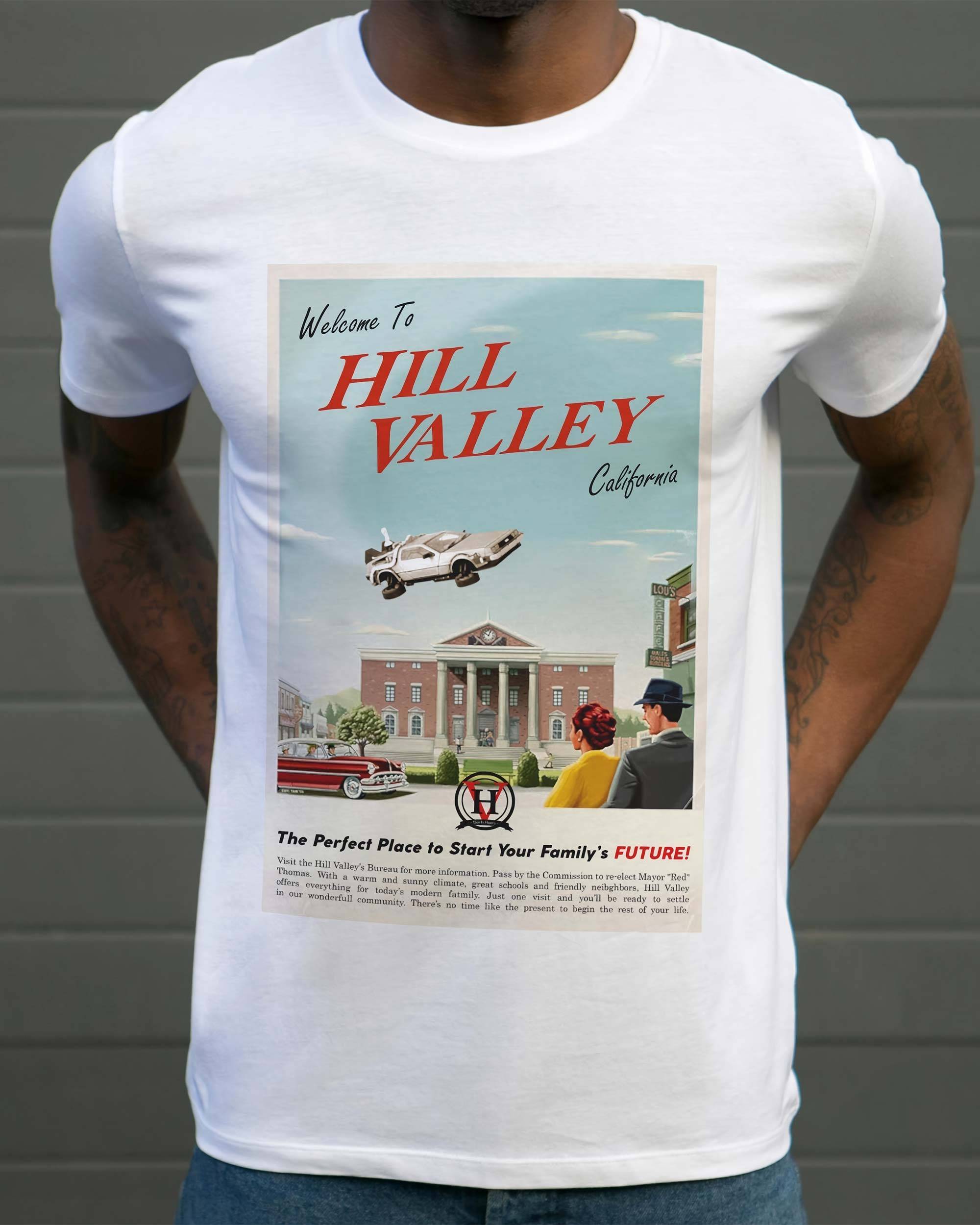 T-shirt Hill Valley de couleur Blanc