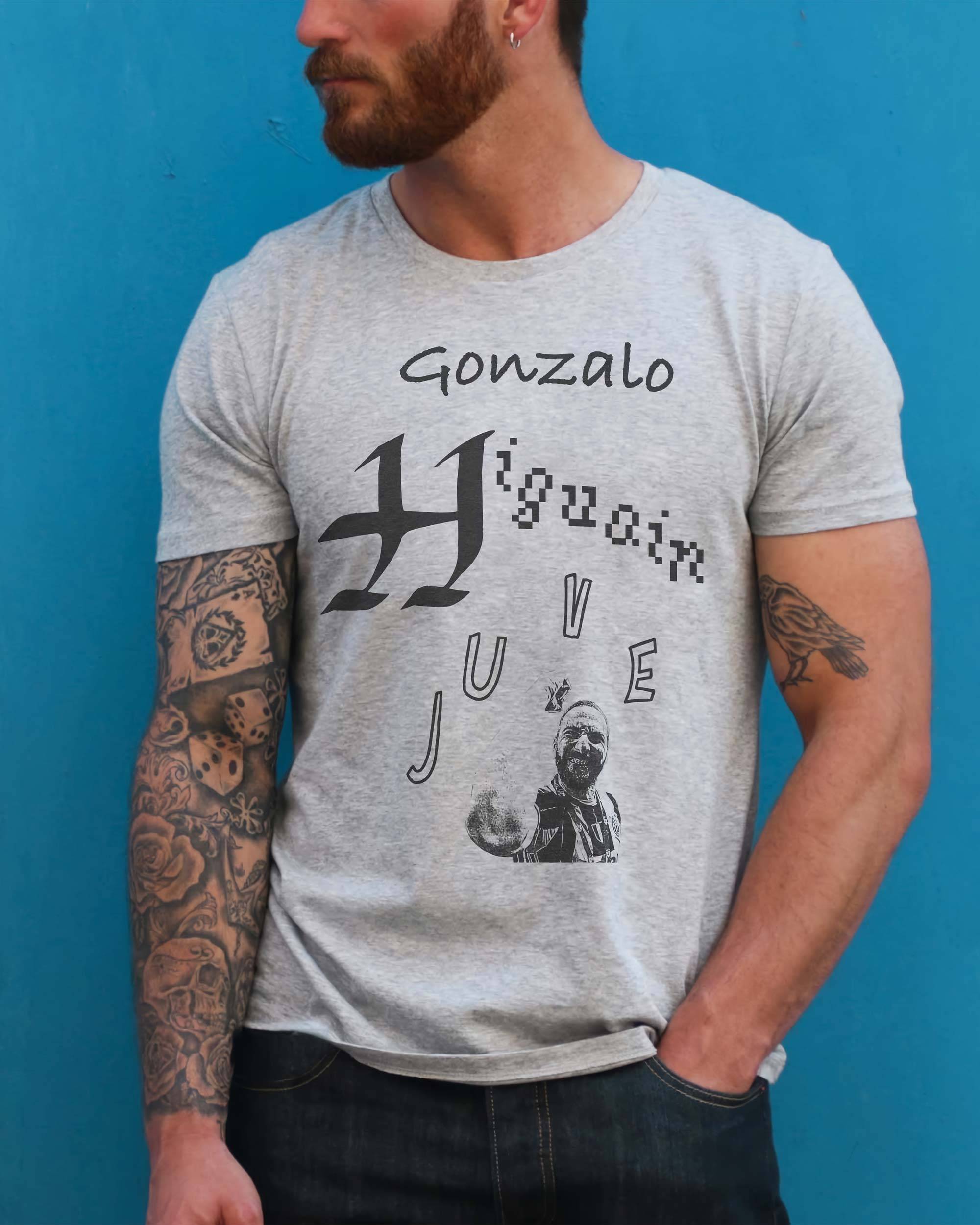 T-shirt Higuain de couleur Blanc par Sucker For Soccer