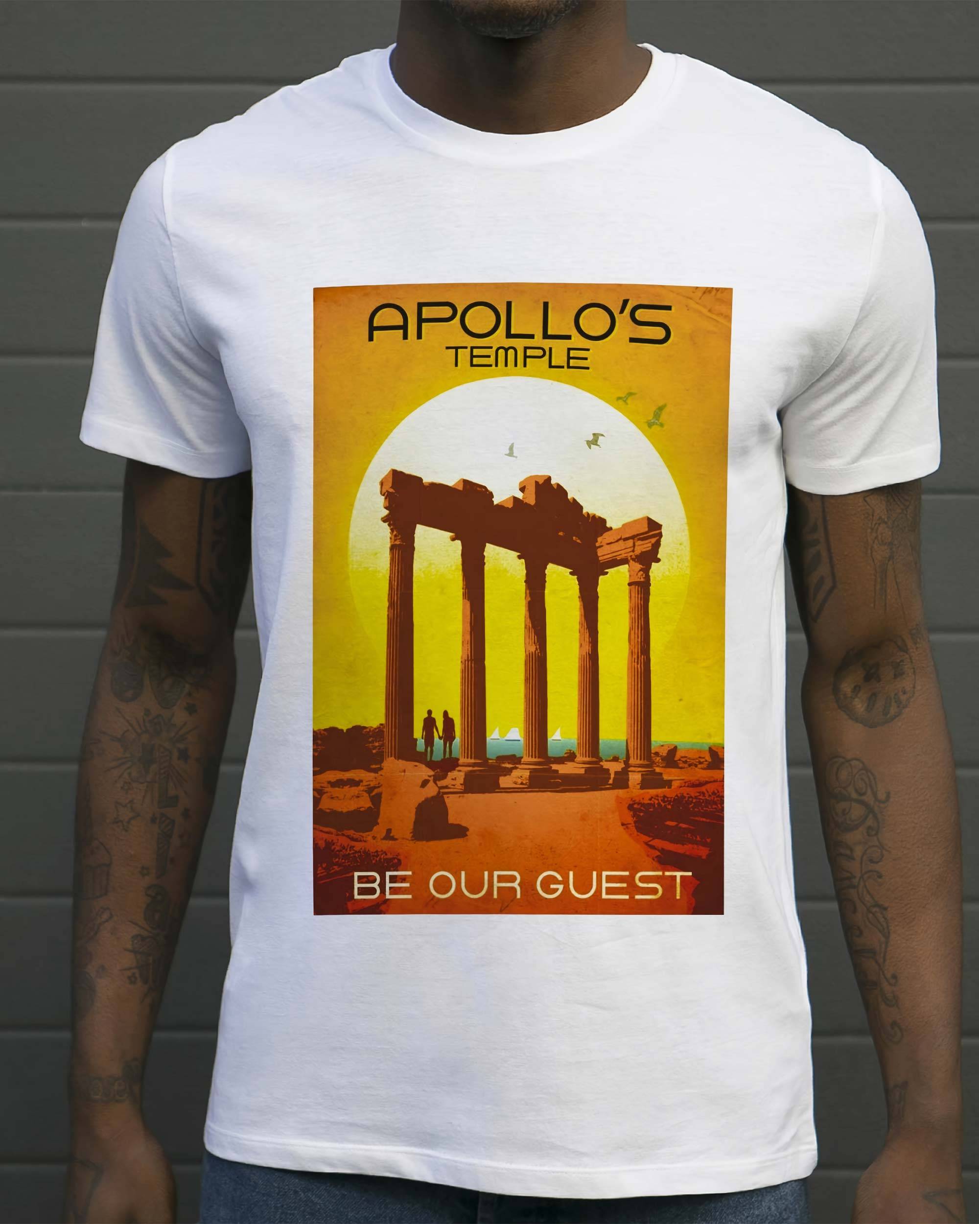 T-shirt Temple d'Apollon de couleur Blanc