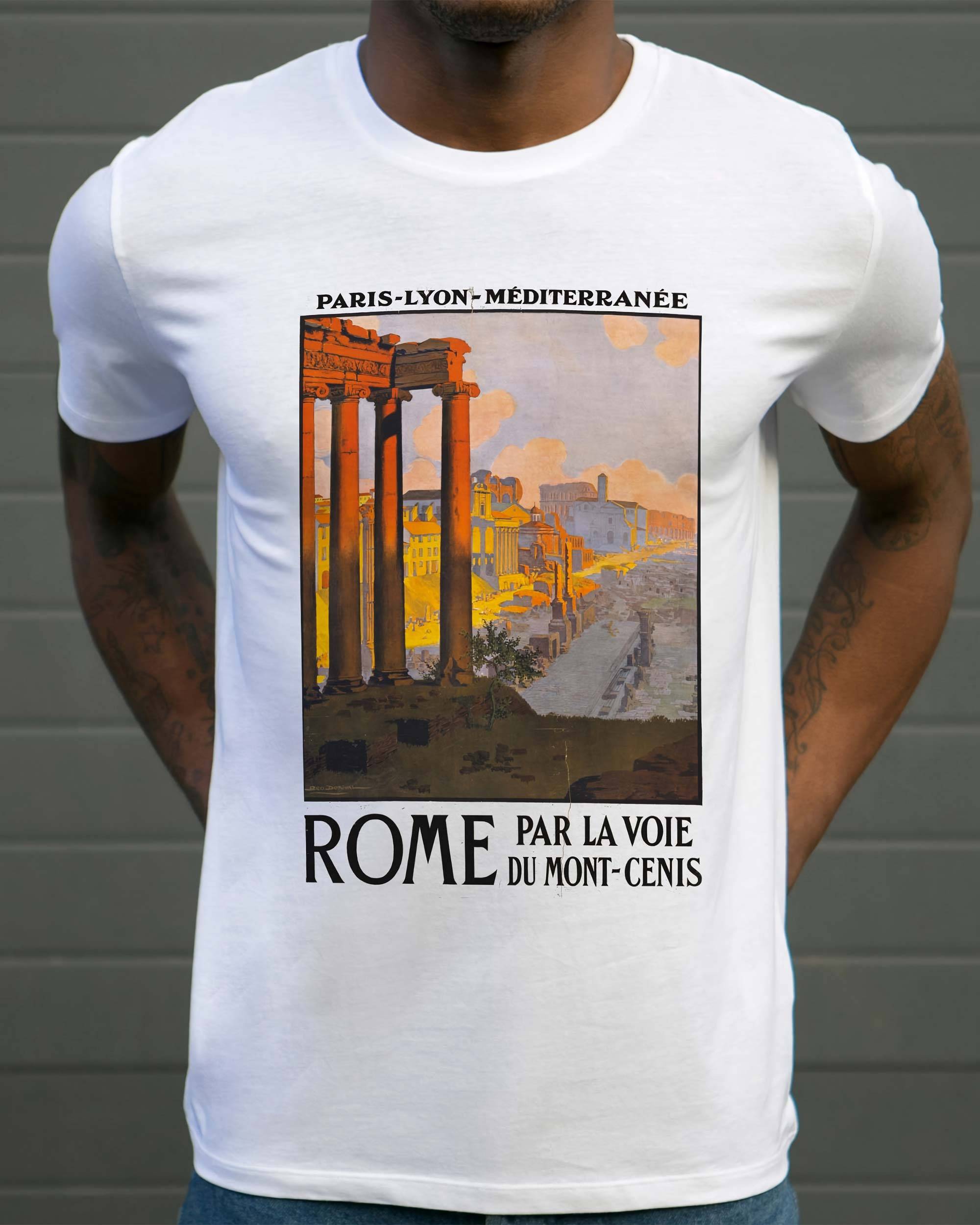 T-shirt Rome de couleur Blanc
