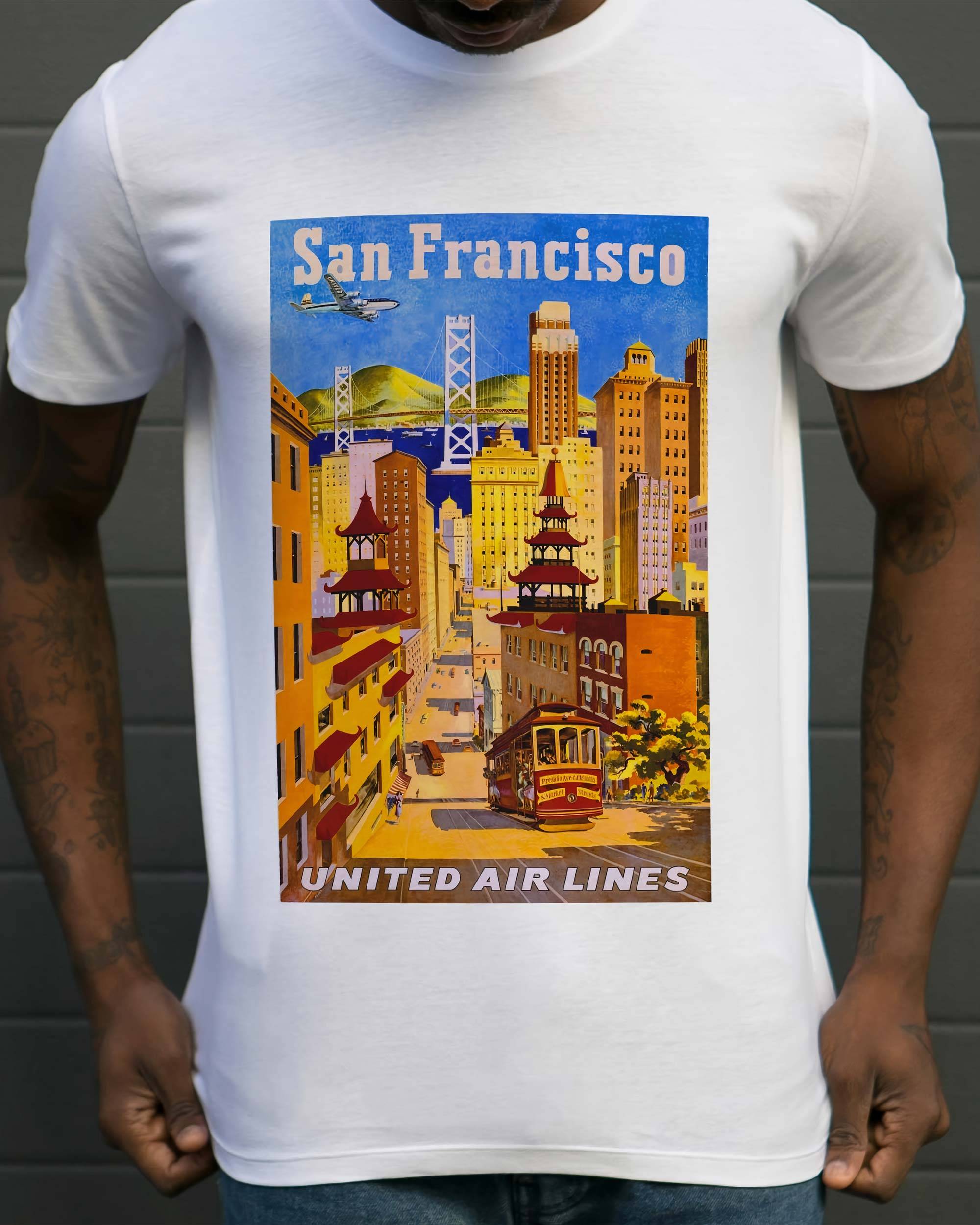 T-shirt Tramway San Francisco de couleur Blanc