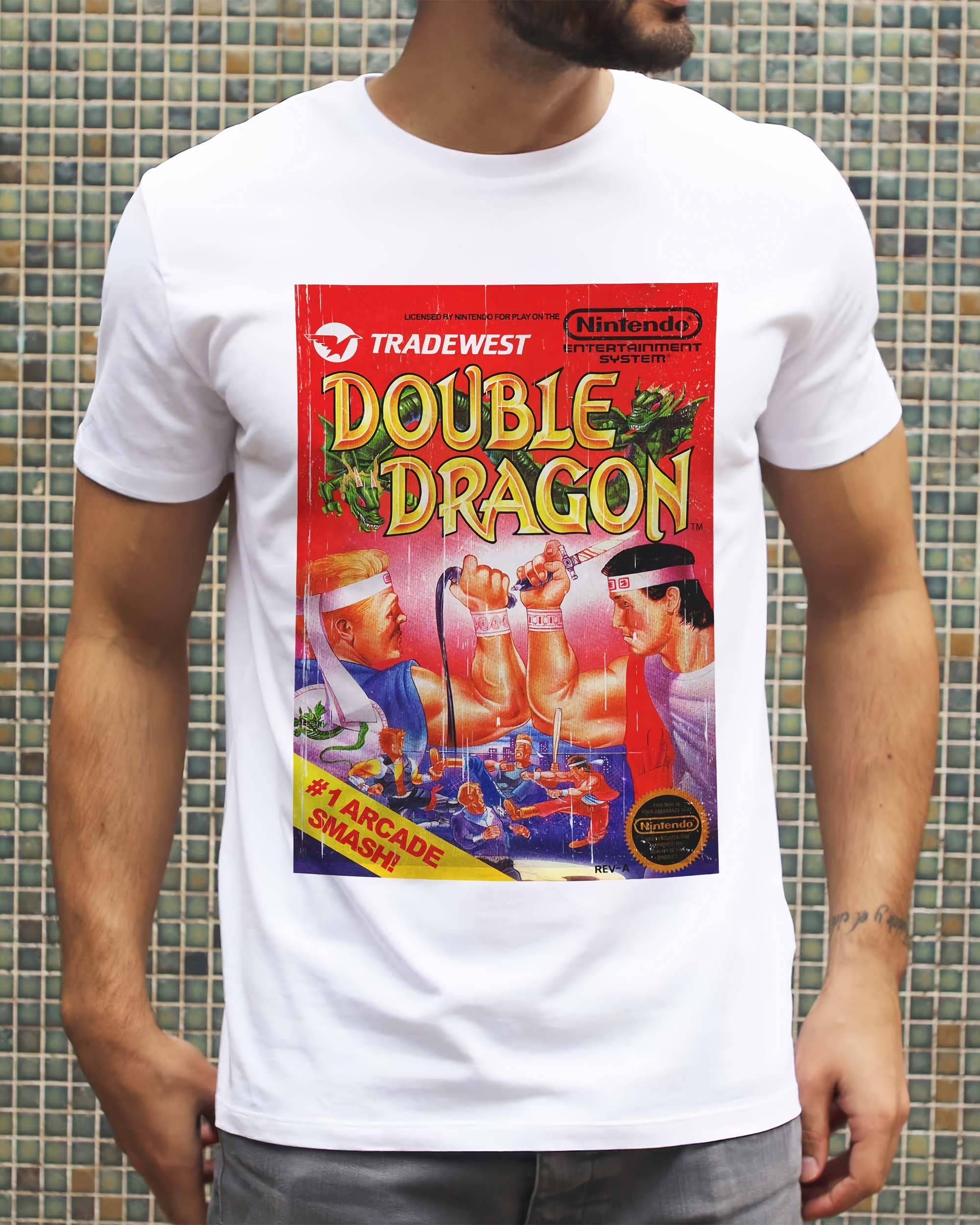 T-shirt Double Dragon de couleur Blanc