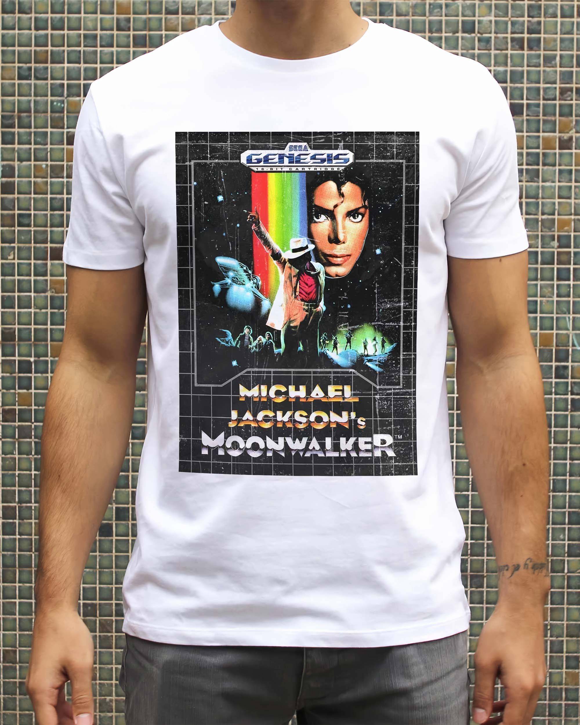 T-shirt Michael Jackson's Moonwalker de couleur Blanc