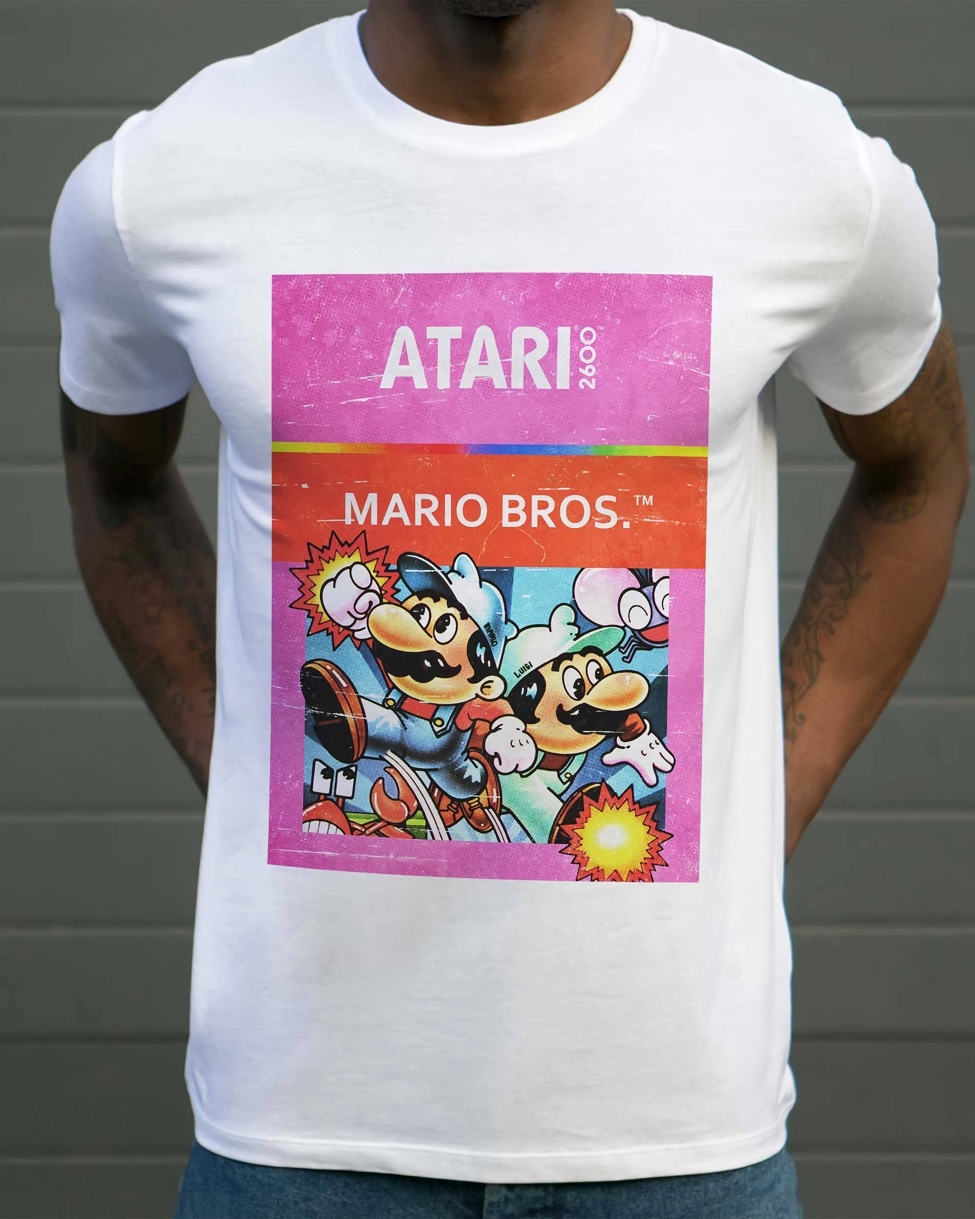 T-shirt Mario Bros Atari de couleur Blanc