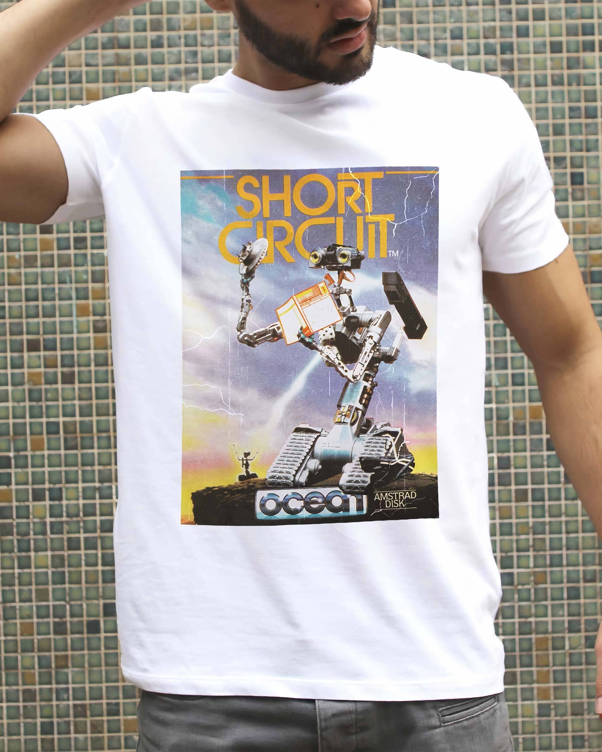T-shirt Short Circuit de couleur Blanc
