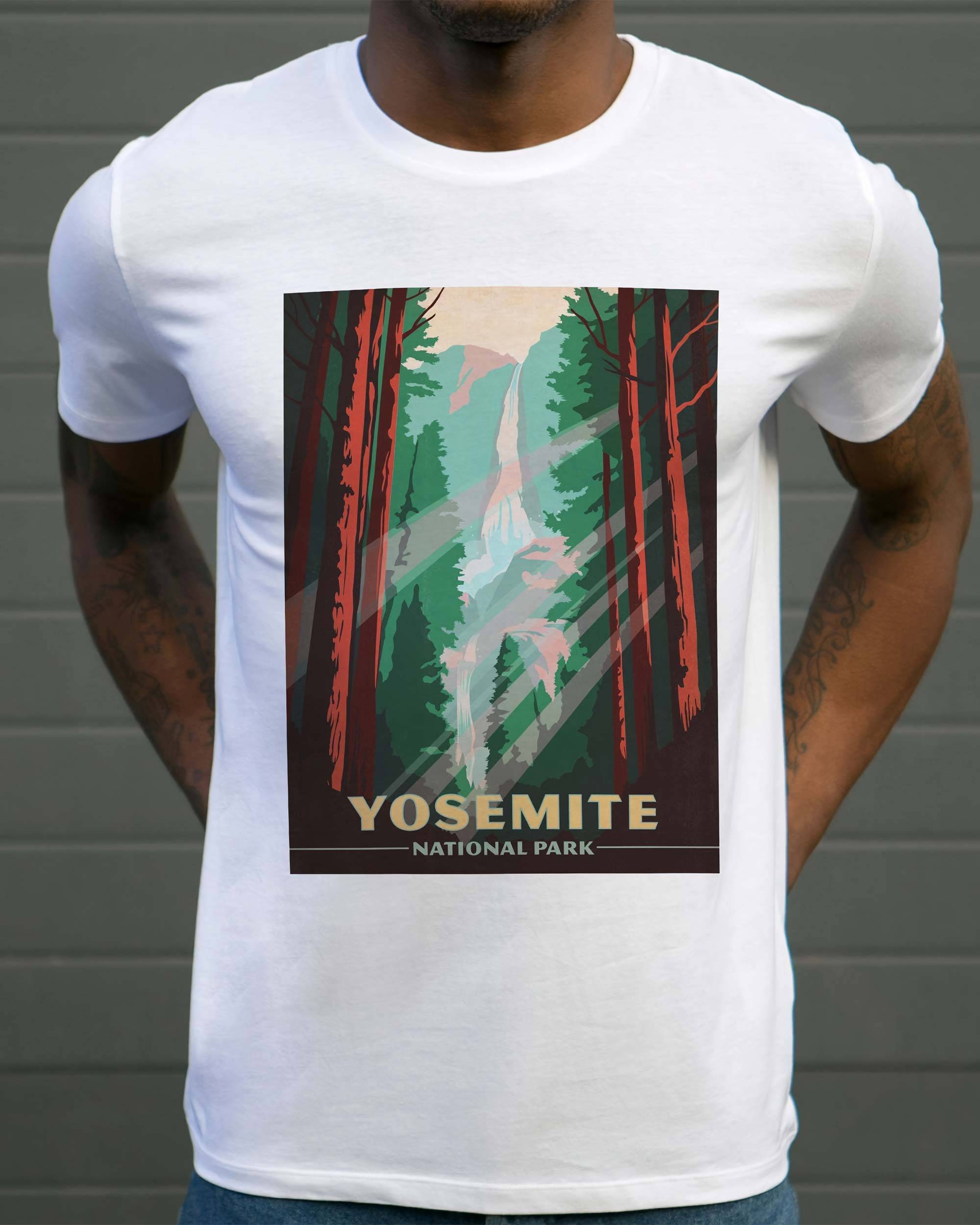 T-shirt Yosemite National Park de couleur Blanc