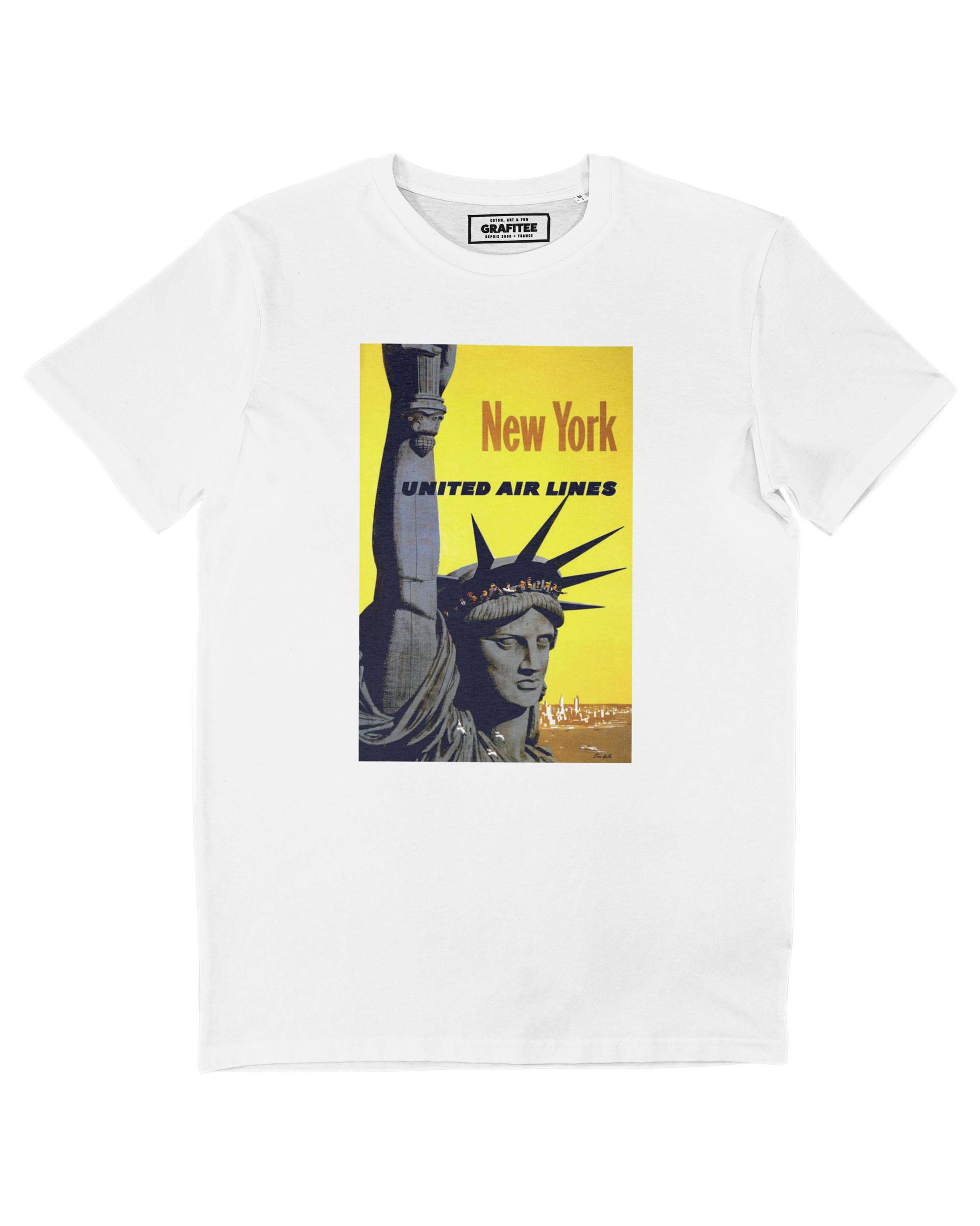 T-shirt New York United Air Lines Grafitee