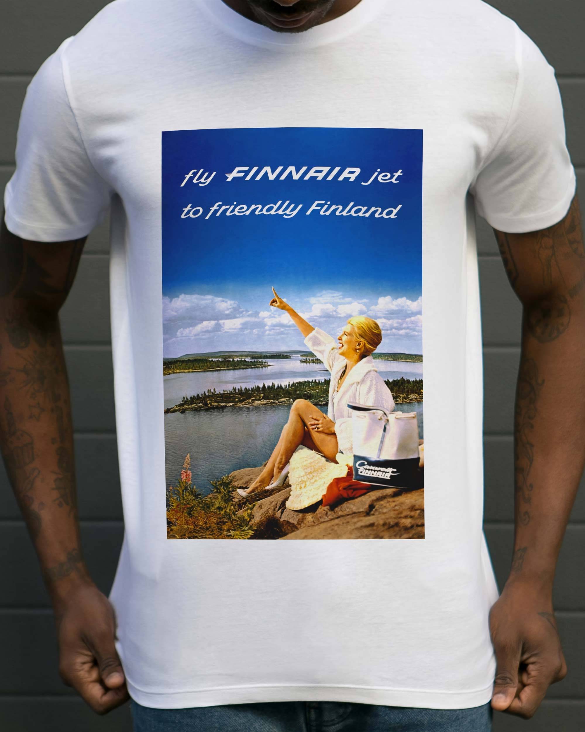T-shirt Finland de couleur Blanc