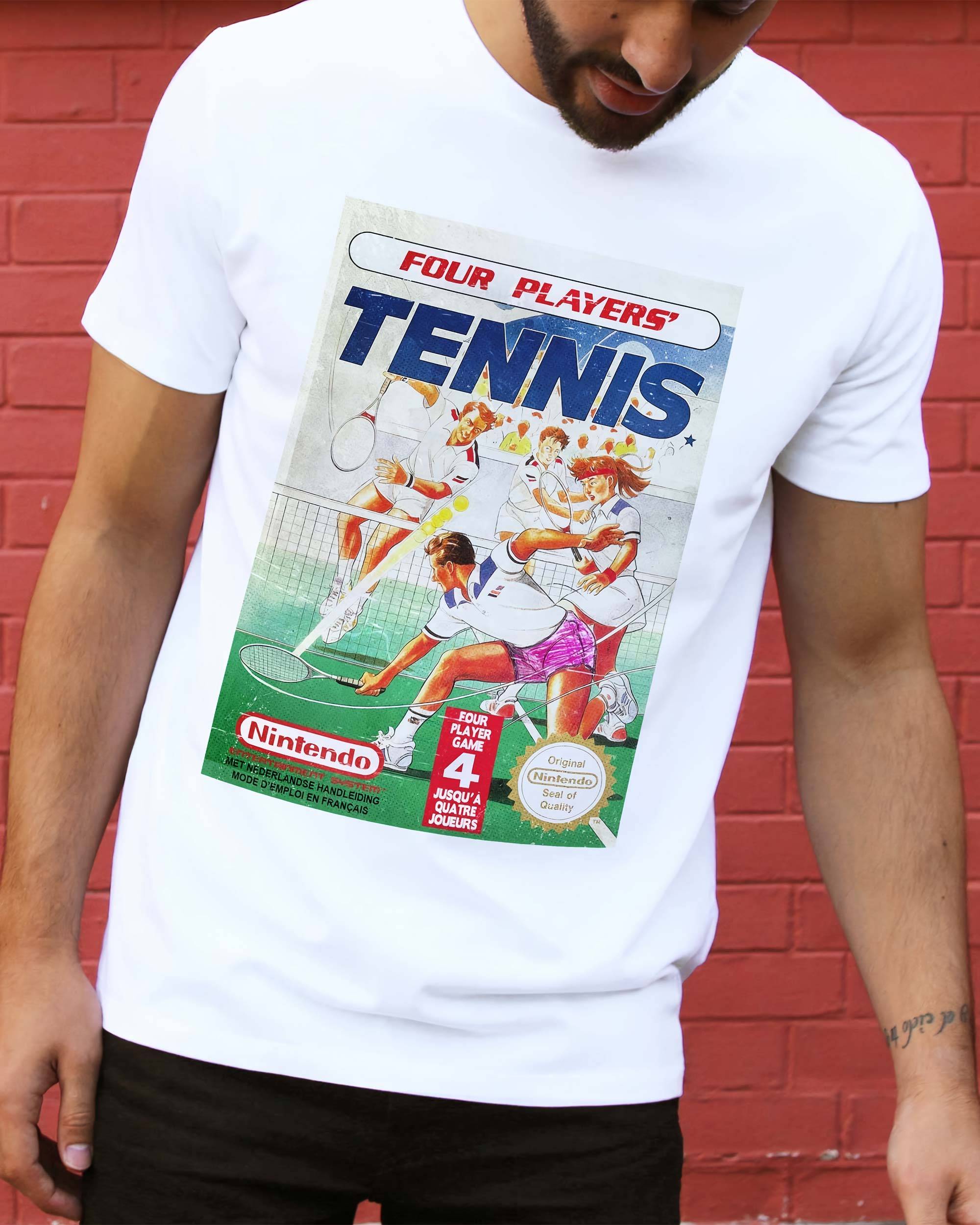 T-shirt Four Player Tennis de couleur Blanc