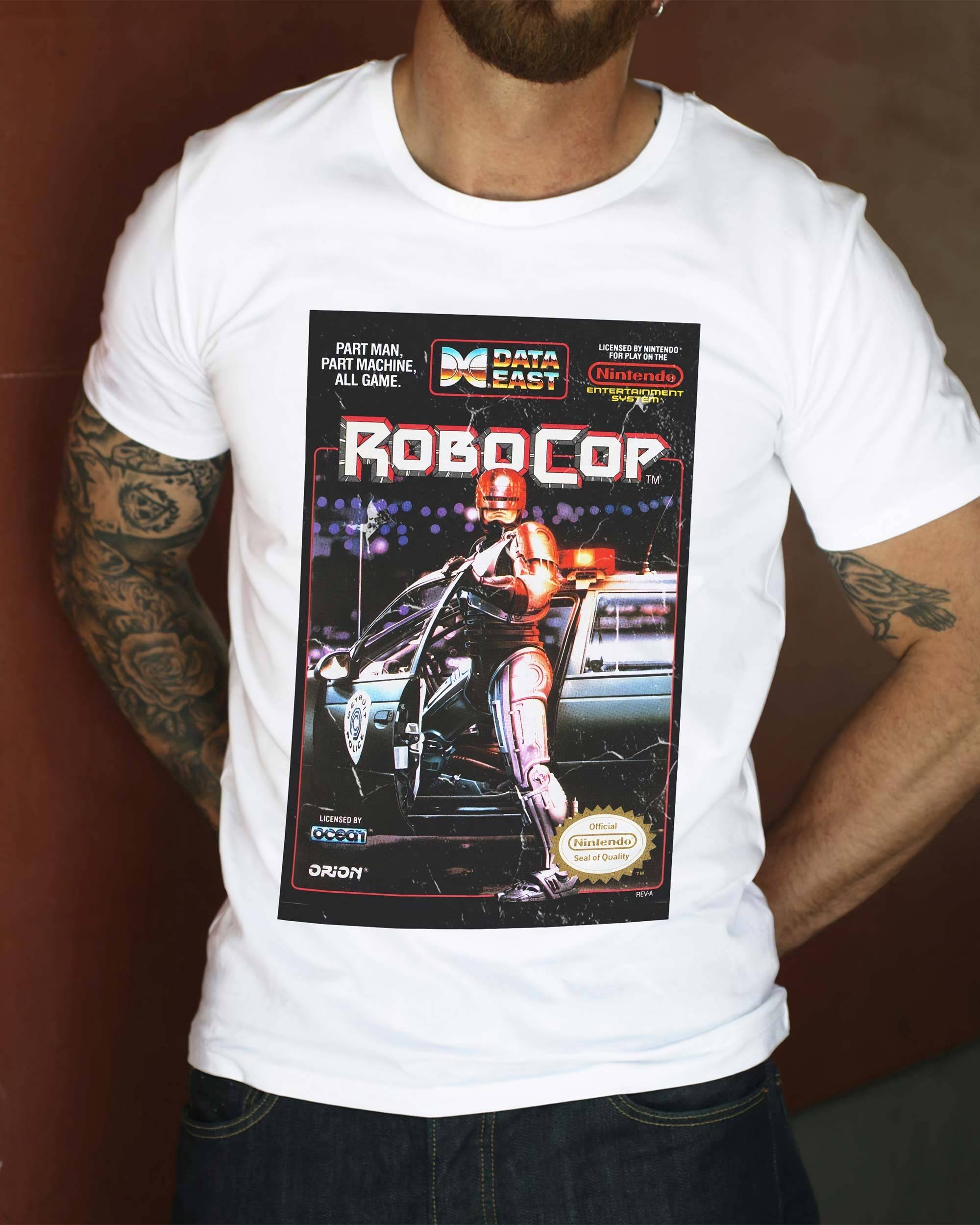T-shirt Robocop de couleur Blanc