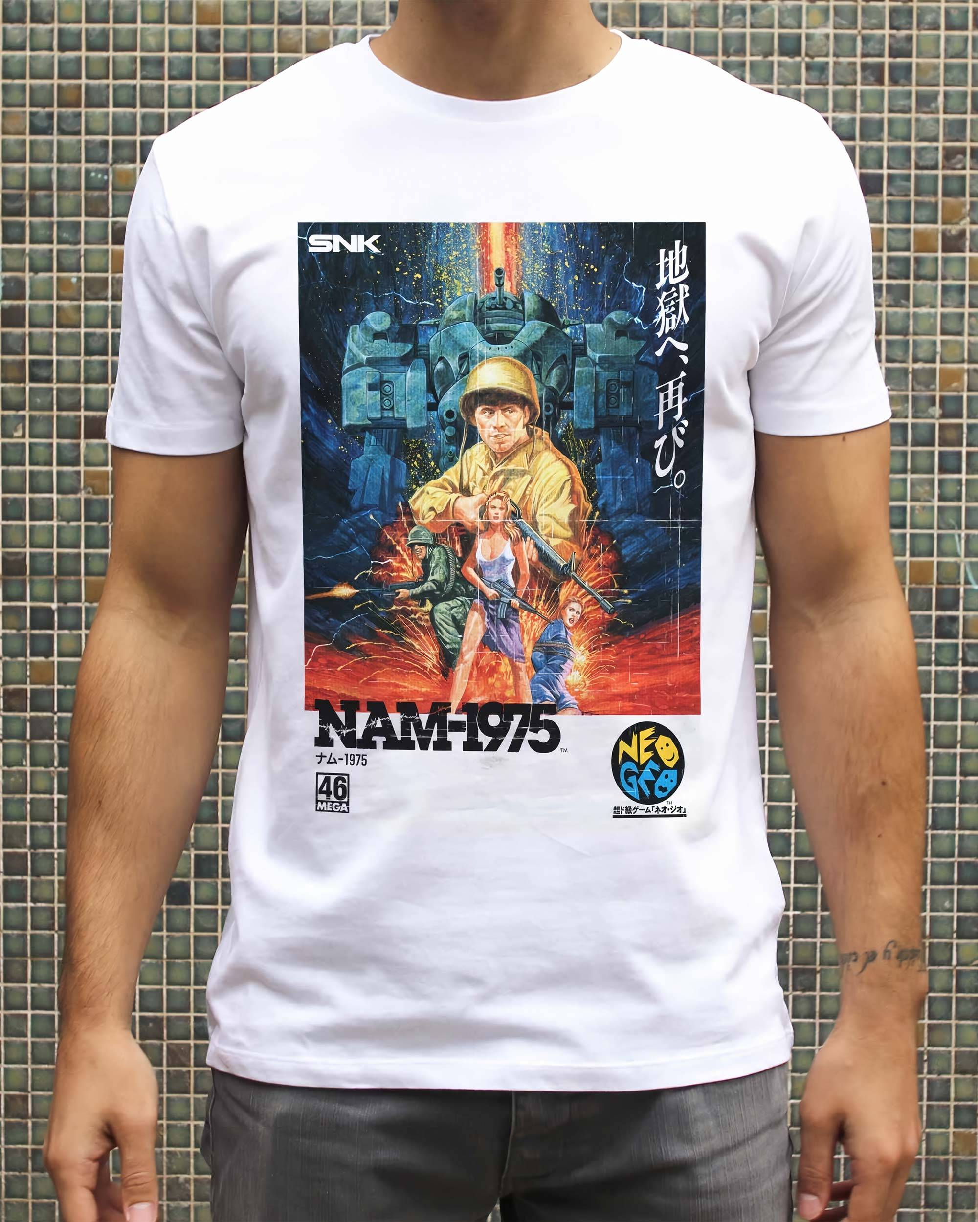 T-shirt Nam 1975 de couleur Blanc